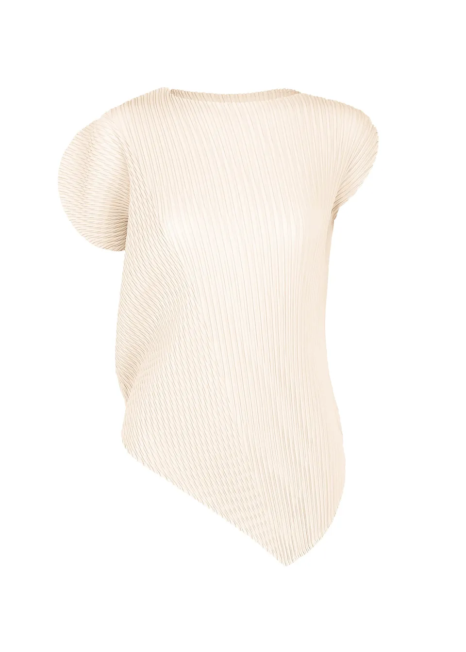 Issey Miyake Leaf Pleats top off-white vel. 2 plisé