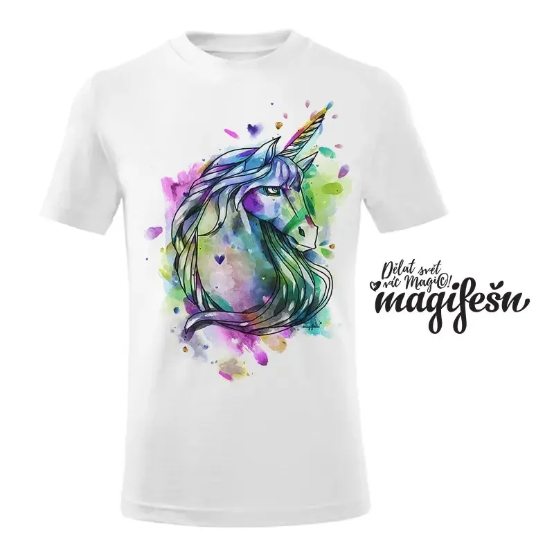 Magifešn KIDS Duhový jednorožec tričko dětské