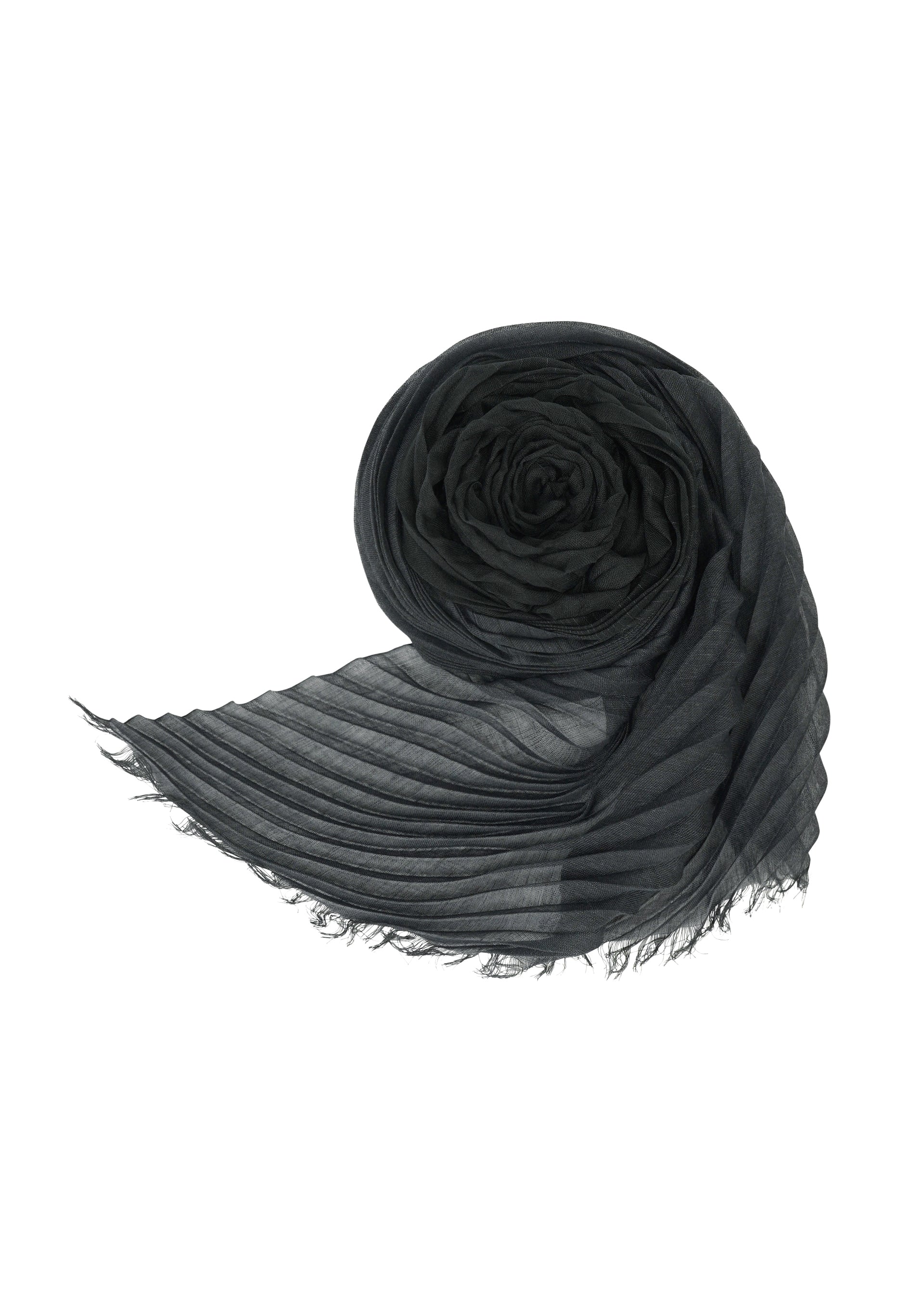 Issey Miyake Gradation Ramie Pleats štola bílá plisovaná