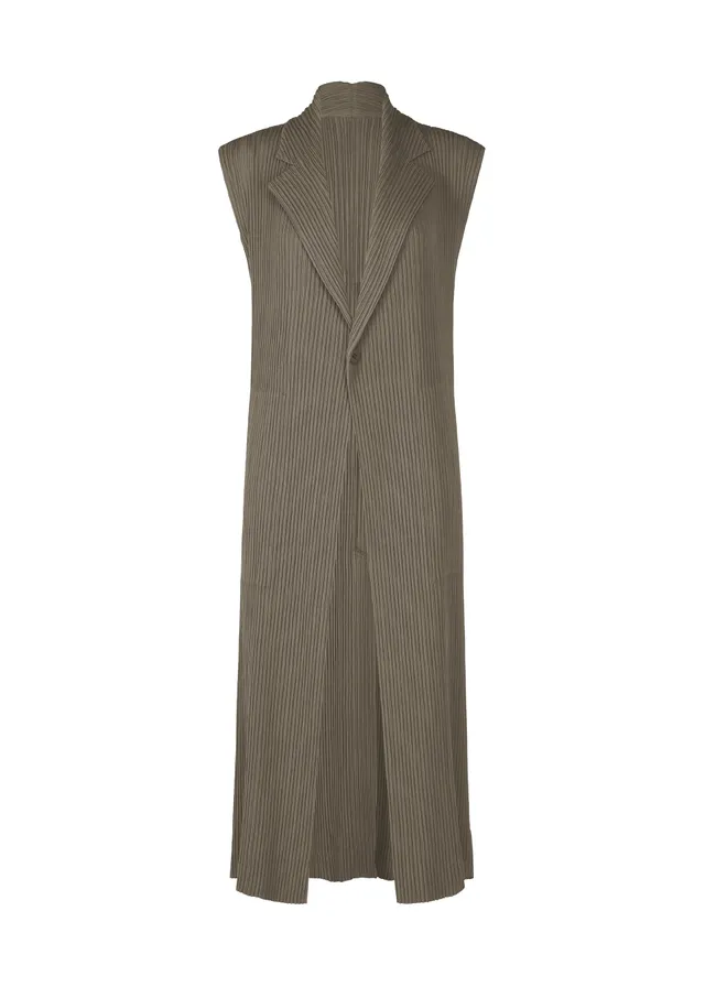 Issey Miyake Hatching Pleats plisovaná vesta šedá 1
