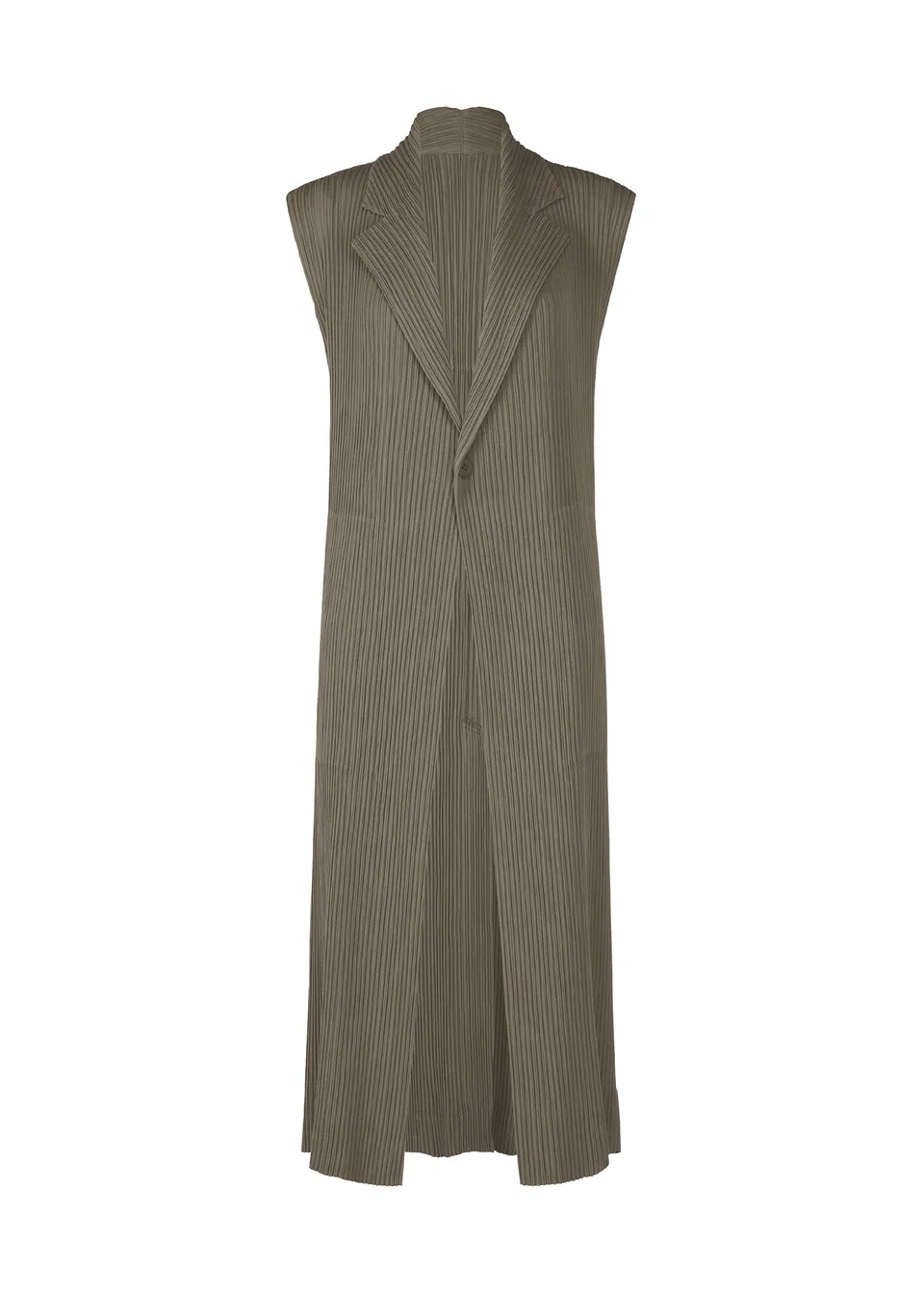 Issey Miyake Hatching Pleats plisovaná vesta šedá 1