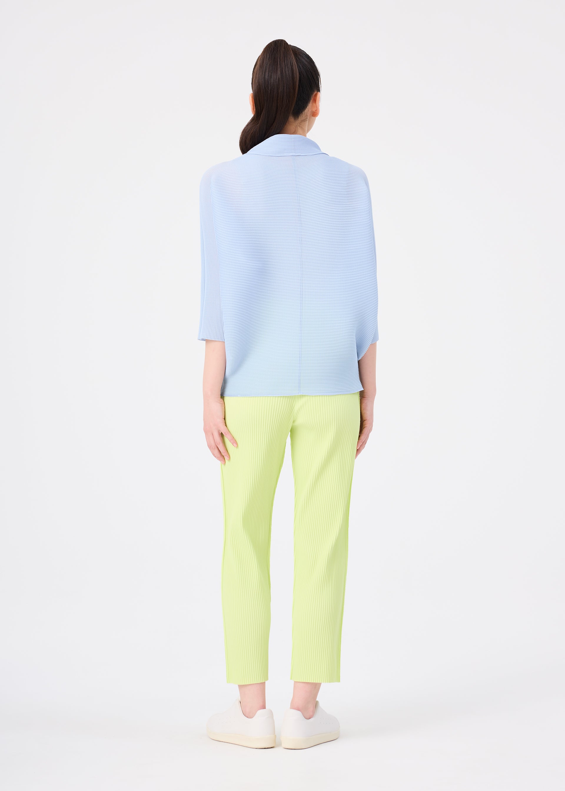 Issey Miyake Fine Knit Pleats MI64KF261 dámské kalhoty camel