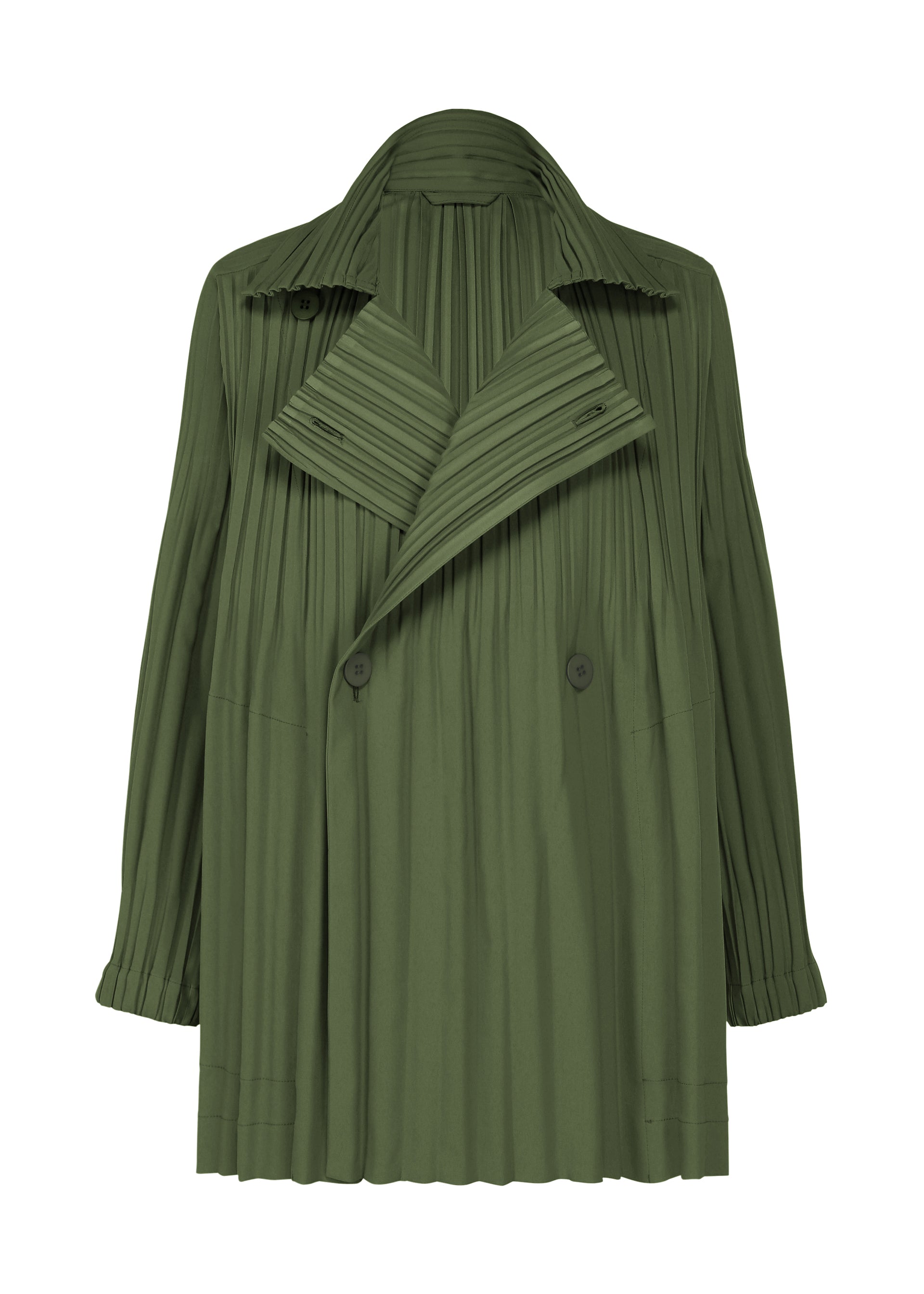 PLEATS PLEASE ISSEY MIYAKE SMOOTH COAT kabát černá