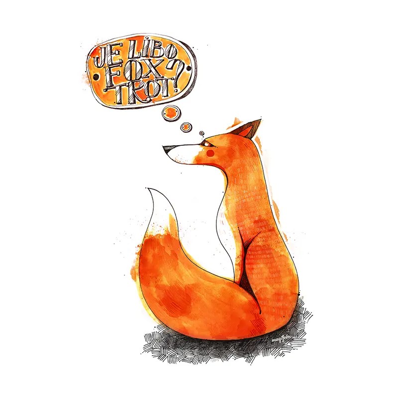 Magifešn MEDIUM taška Je libo FOX TROT recyklovaná