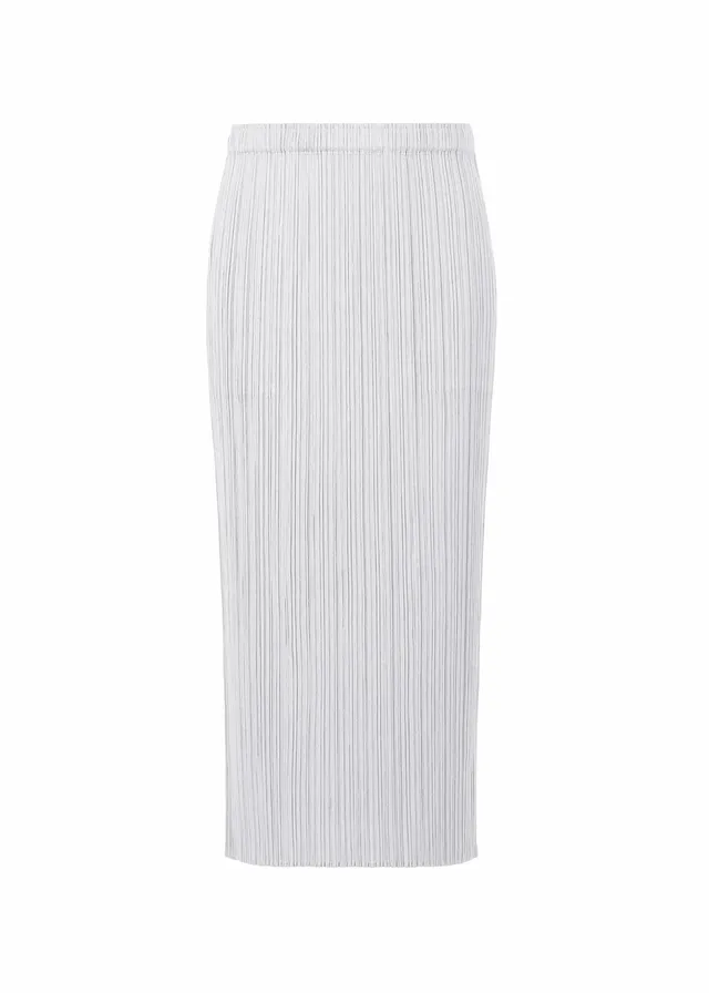 Issey Miyake Basics sukně světle šedá plisovaná