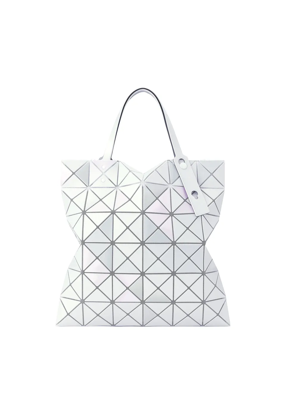 Issey Miyake Lucent Metallic tote kabelka bílá metalická