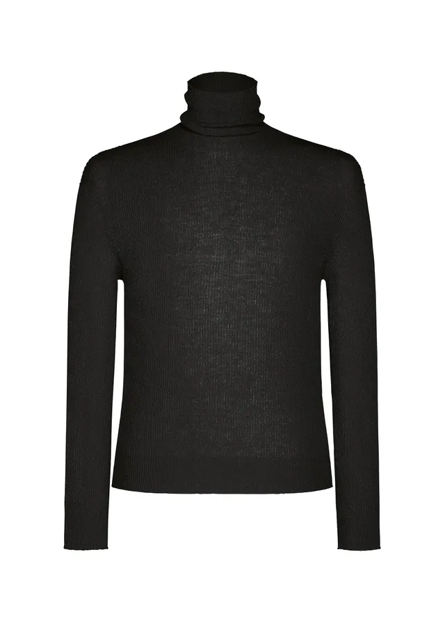 Issey Miyake Knit Unraveled rolák černý transparentní