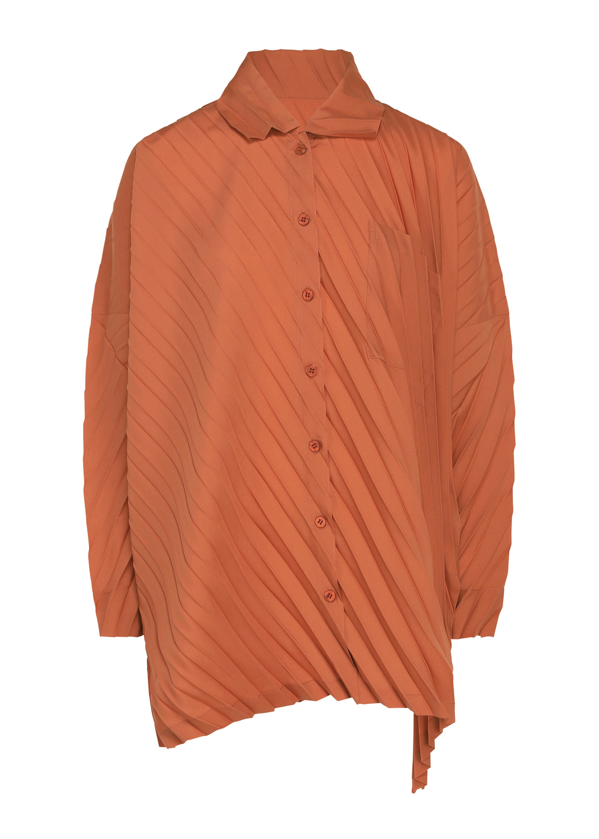me Issey Miyake Angle Pleats košile bílá plisovaná
