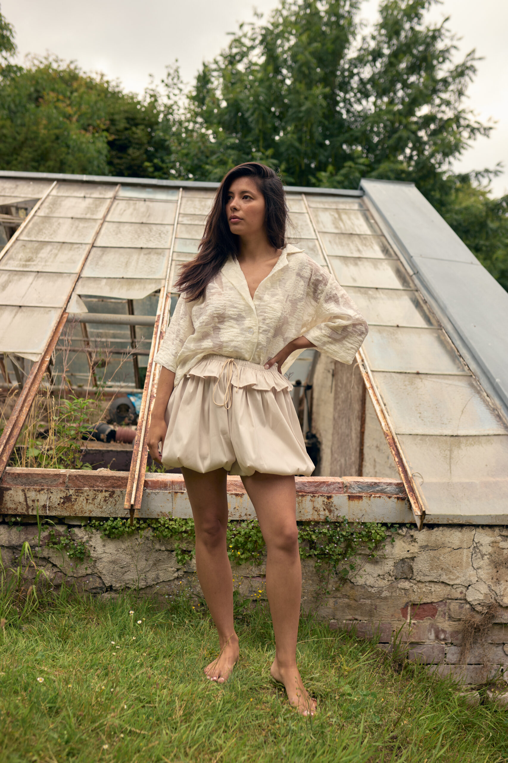 Aurelia & Zwei Frauen Ivory Bloom top viskózový