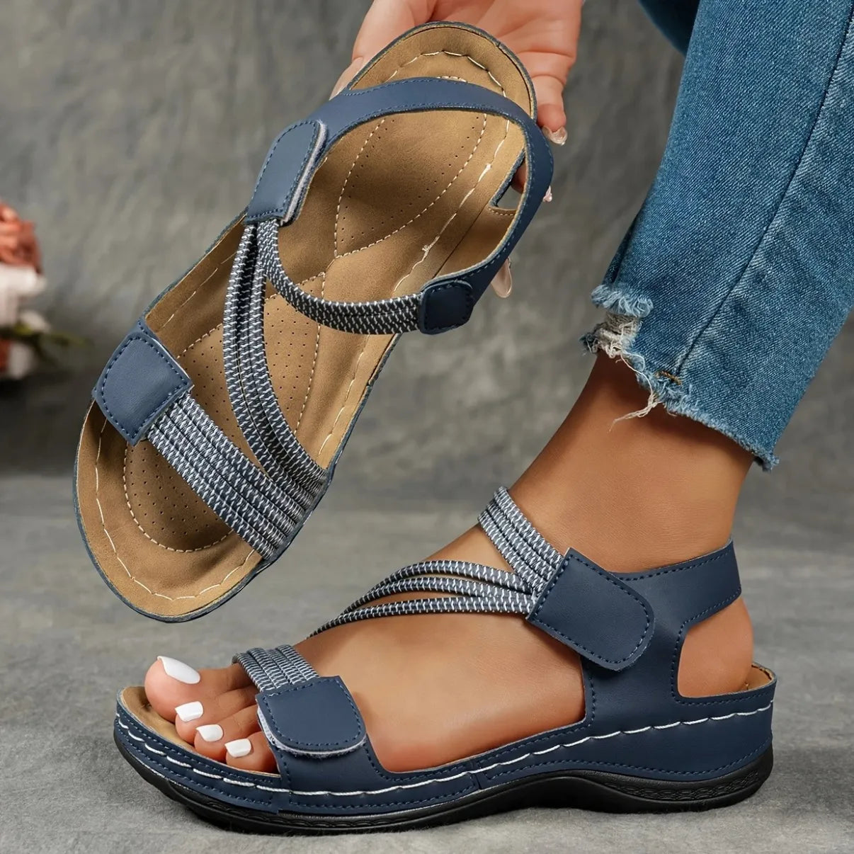 Norielle Comfort sandály na platformě modré