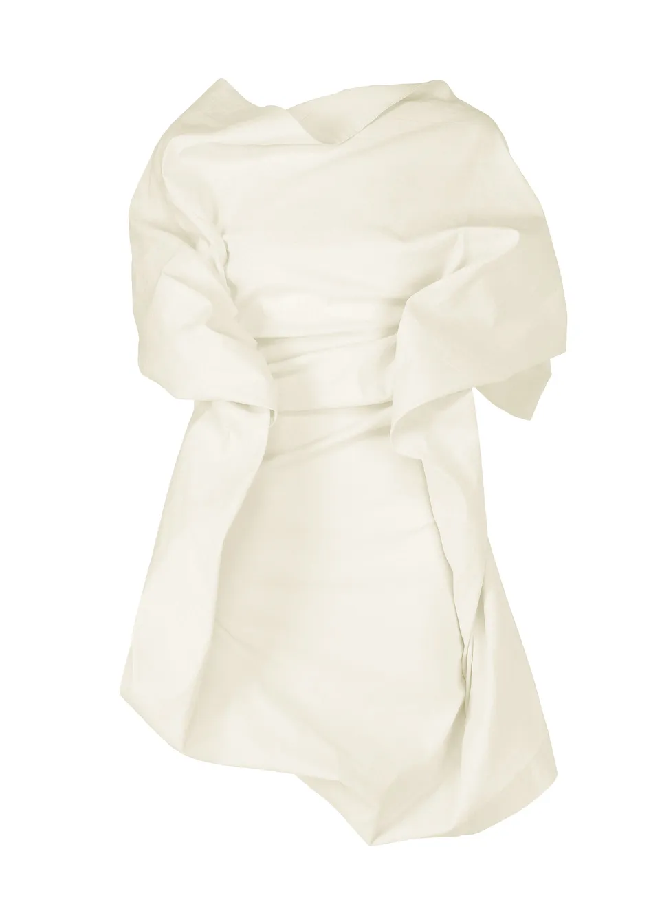 Issey Miyake Concealed tunika bílá 2 washi bavlna