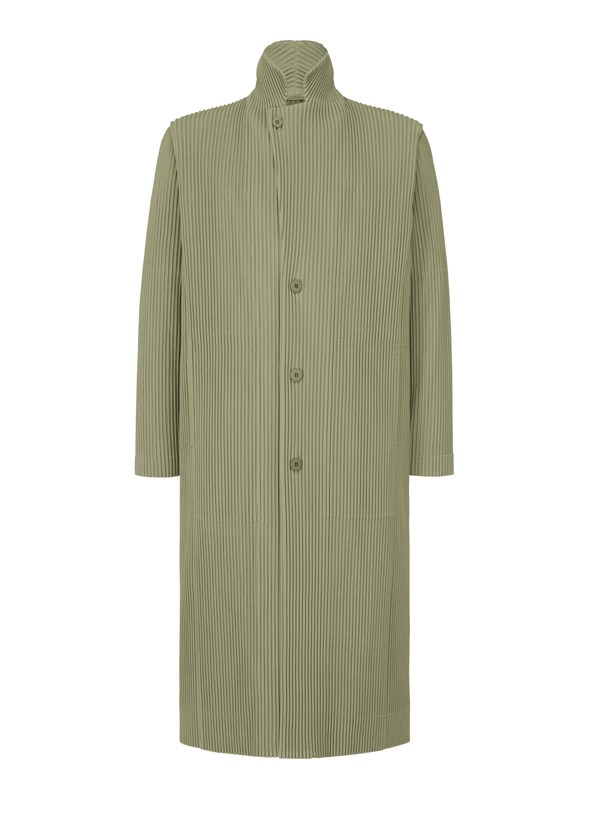 Issey Miyake Tailored Pleats 2 sako černé dlouhé