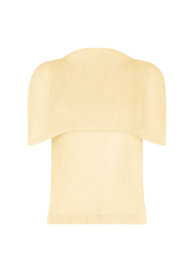 Issey Miyake Tatami August top s lodičkovým výstřihem modrý