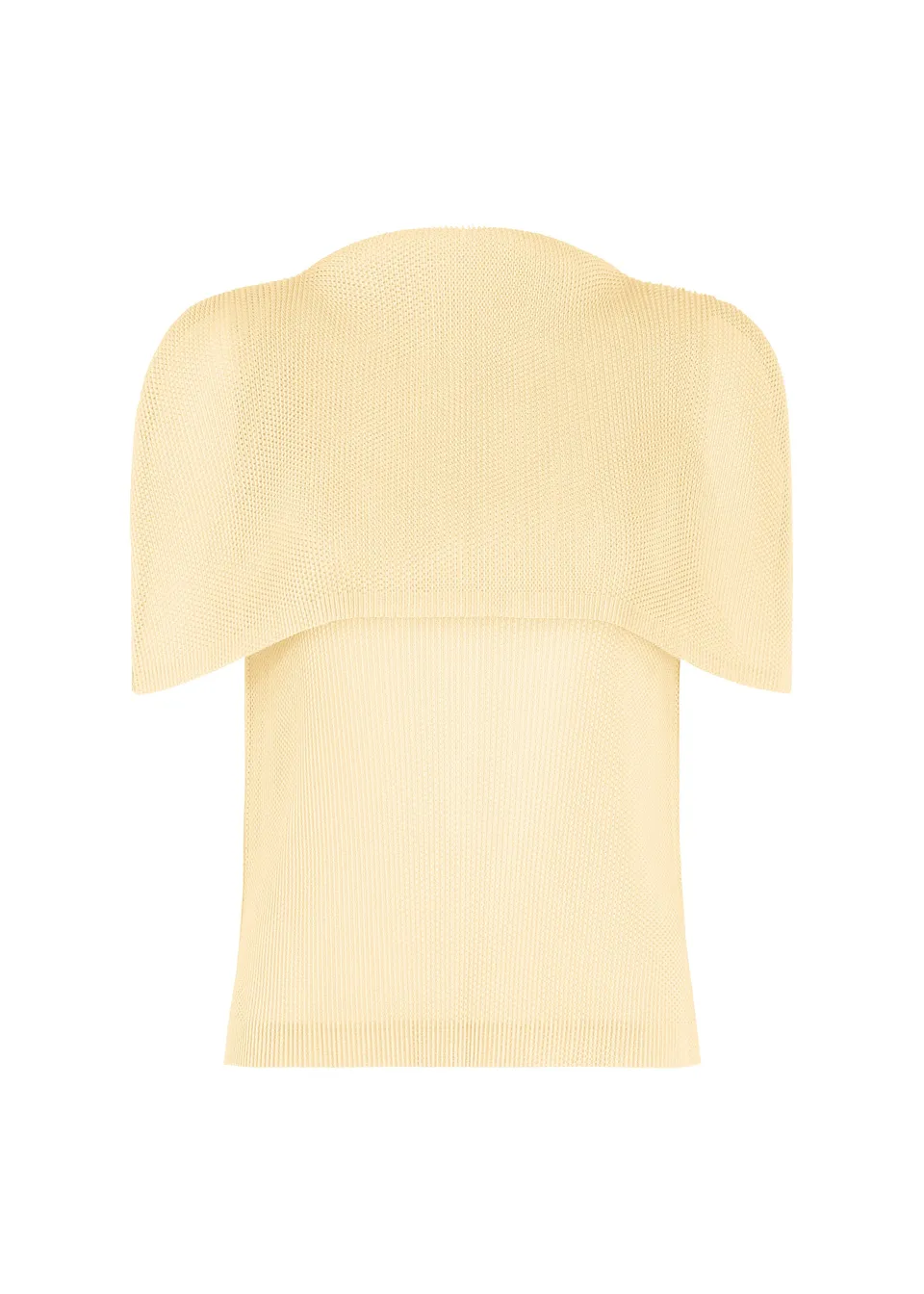 Issey Miyake Tatami August top s lodičkovým výstřihem modrý