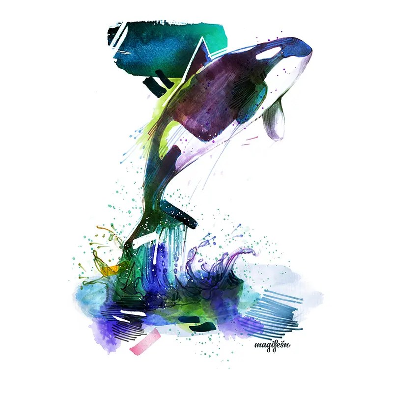 Magifešn Kosatka povlak na polštář 50x50 Fairtrade