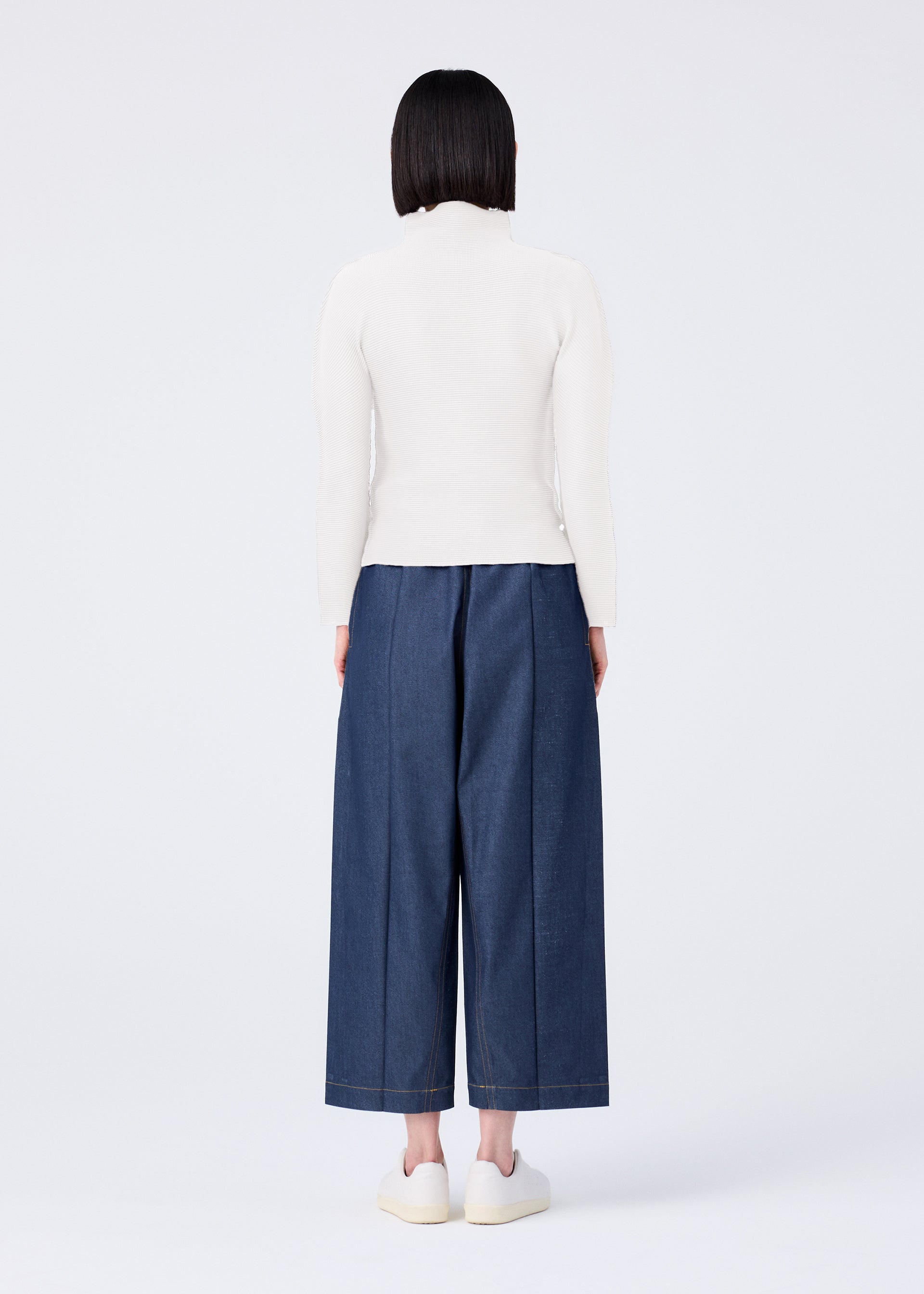 Issey Miyake Flat Denim široké kalhoty Indigo