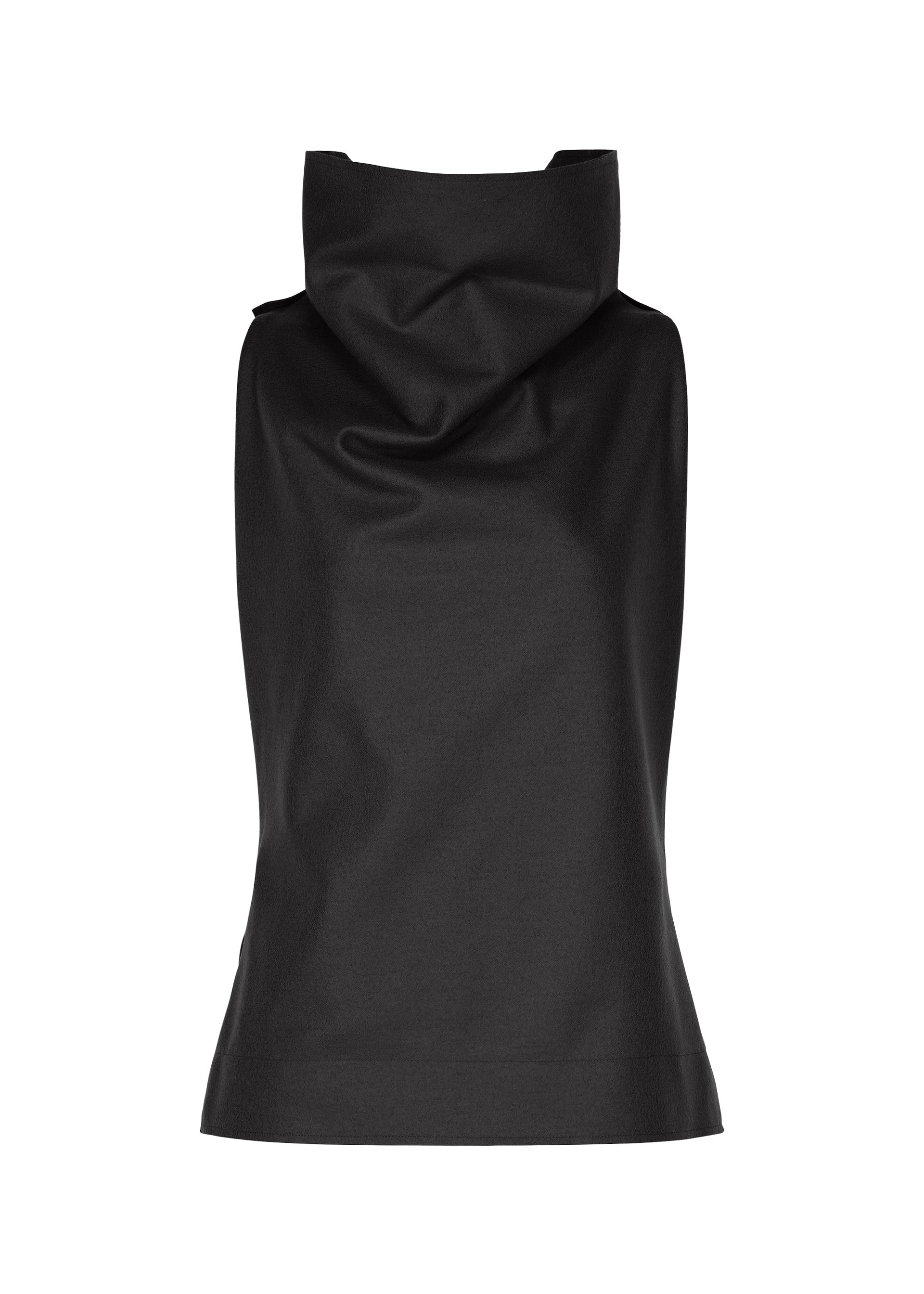Issey Miyake Shell top bílý bez rukávů jersey