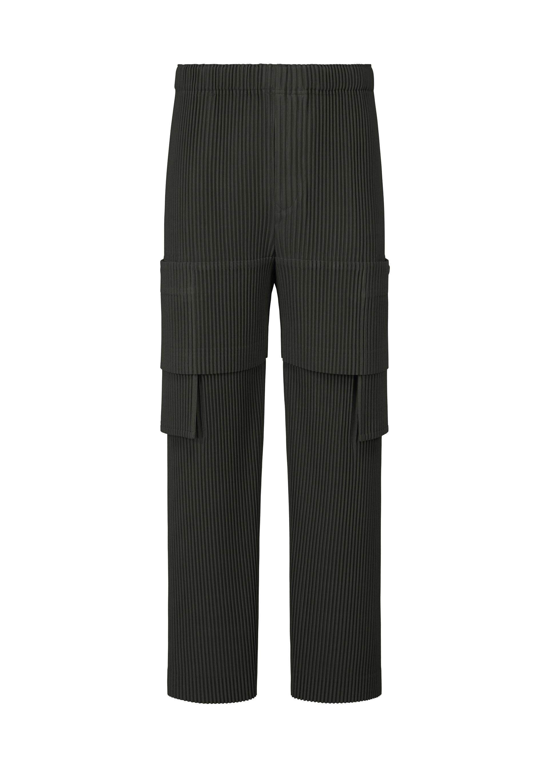 Homme Plissé Issey Miyake Multi-Pocket kalhoty šedé kapsové