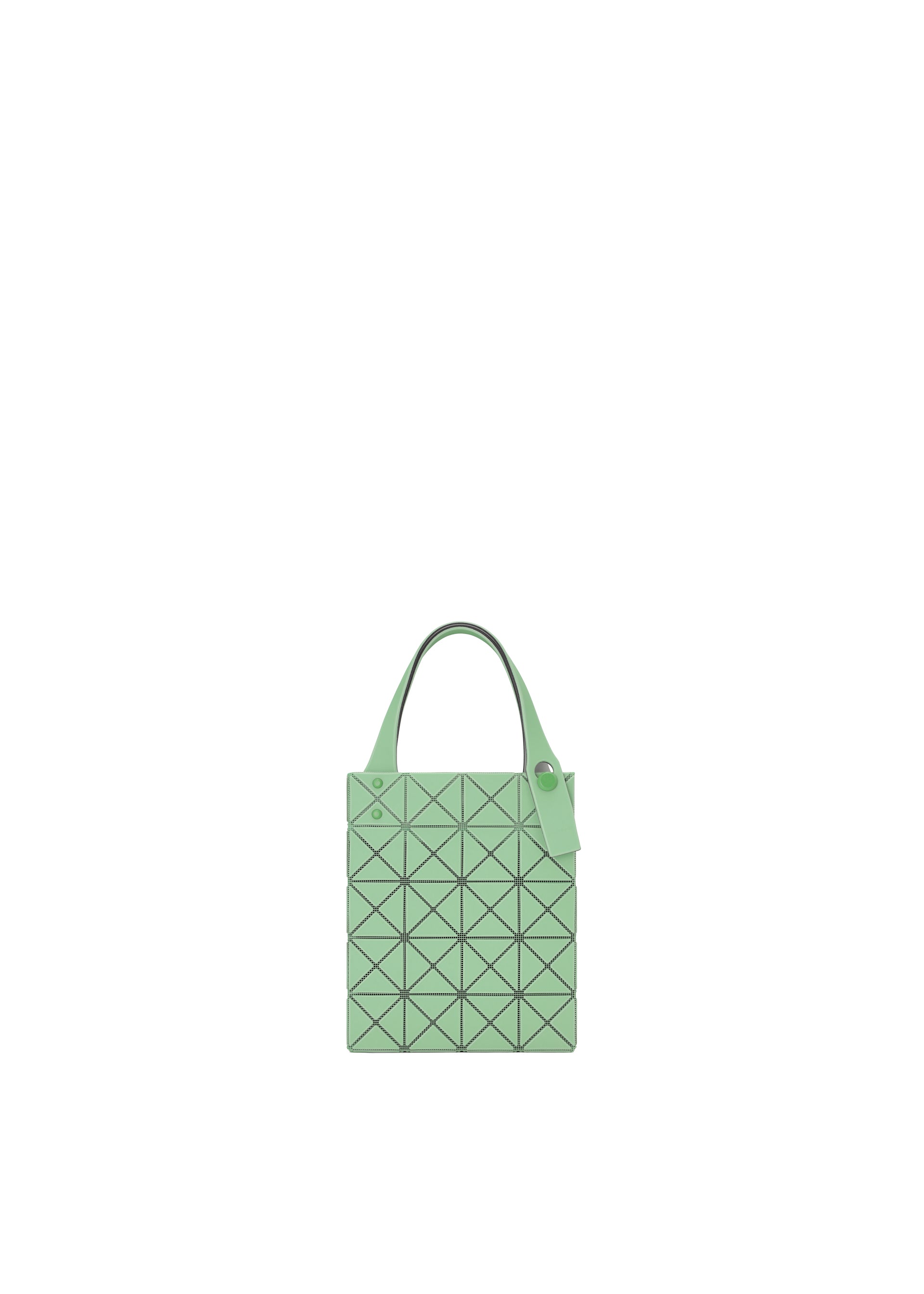 Issey Miyake Prism Plus tote light gray mini trojúhelníky