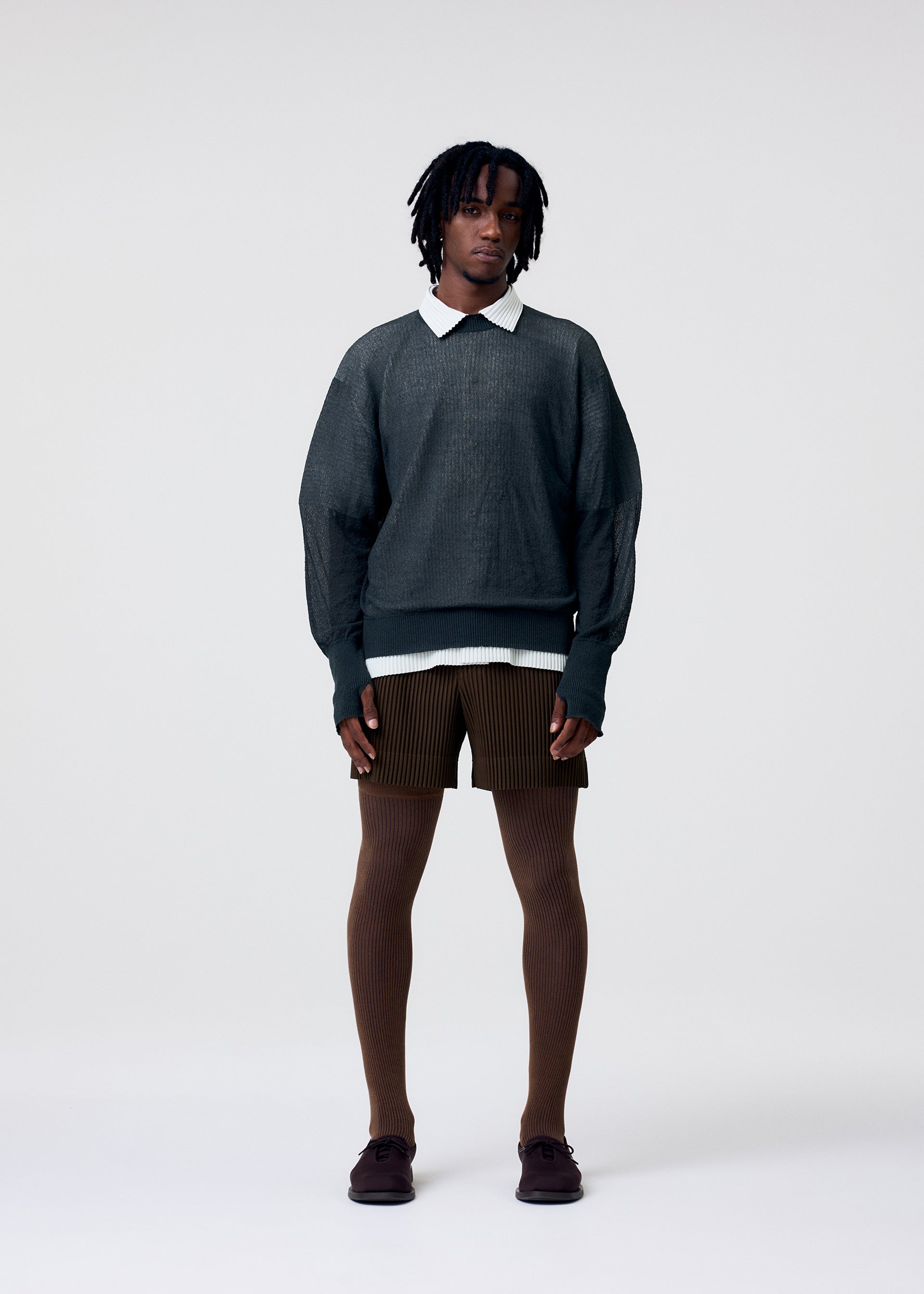 Issey Miyake Knit Unraveled top černý