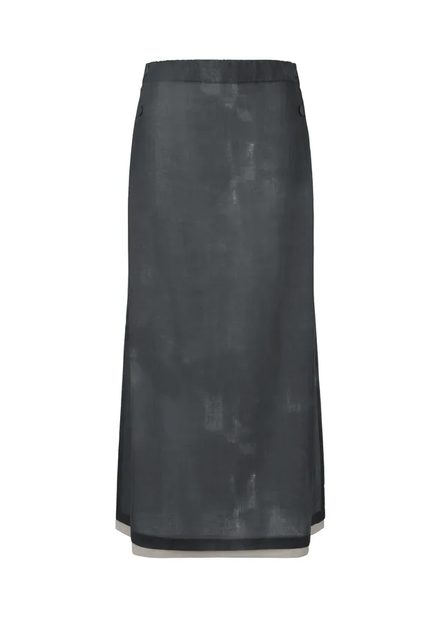 Issey Miyake HaaT Wall White Hem sukně šedá vzorovaná