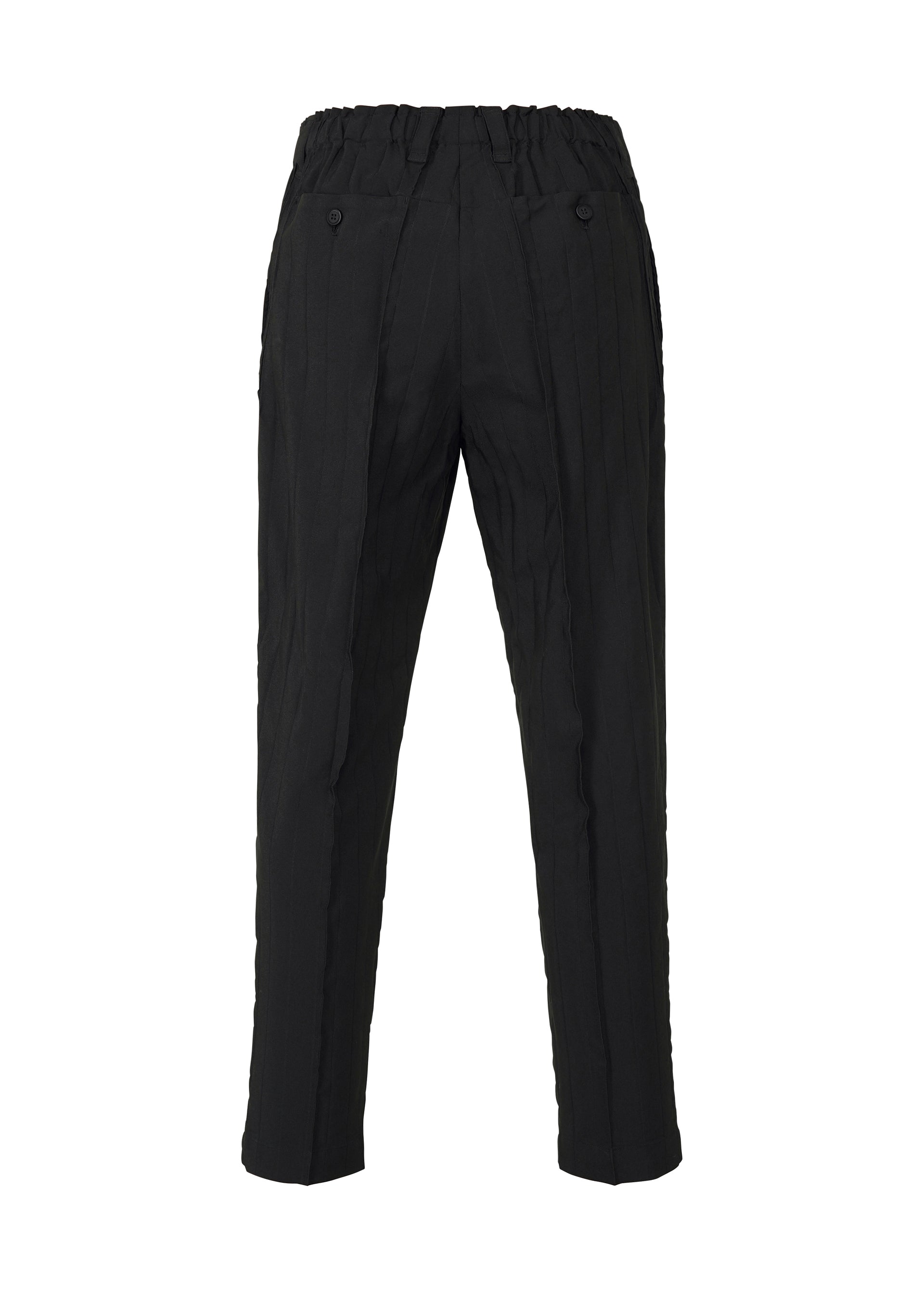 Issey Miyake Type-I 007 kalhoty Black pruhované