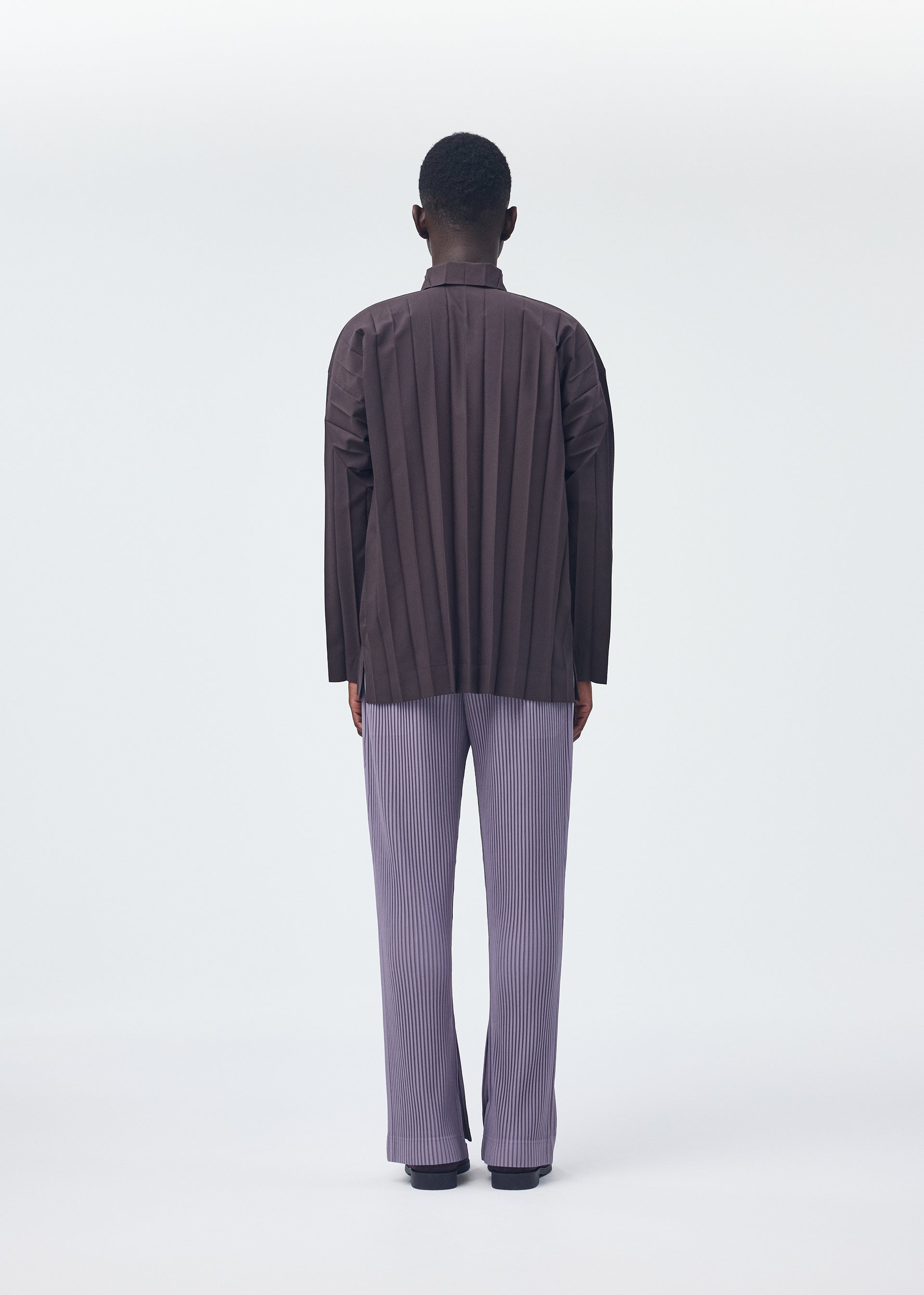 Issey Miyake Edge Shirt košile šedá plisovaná
