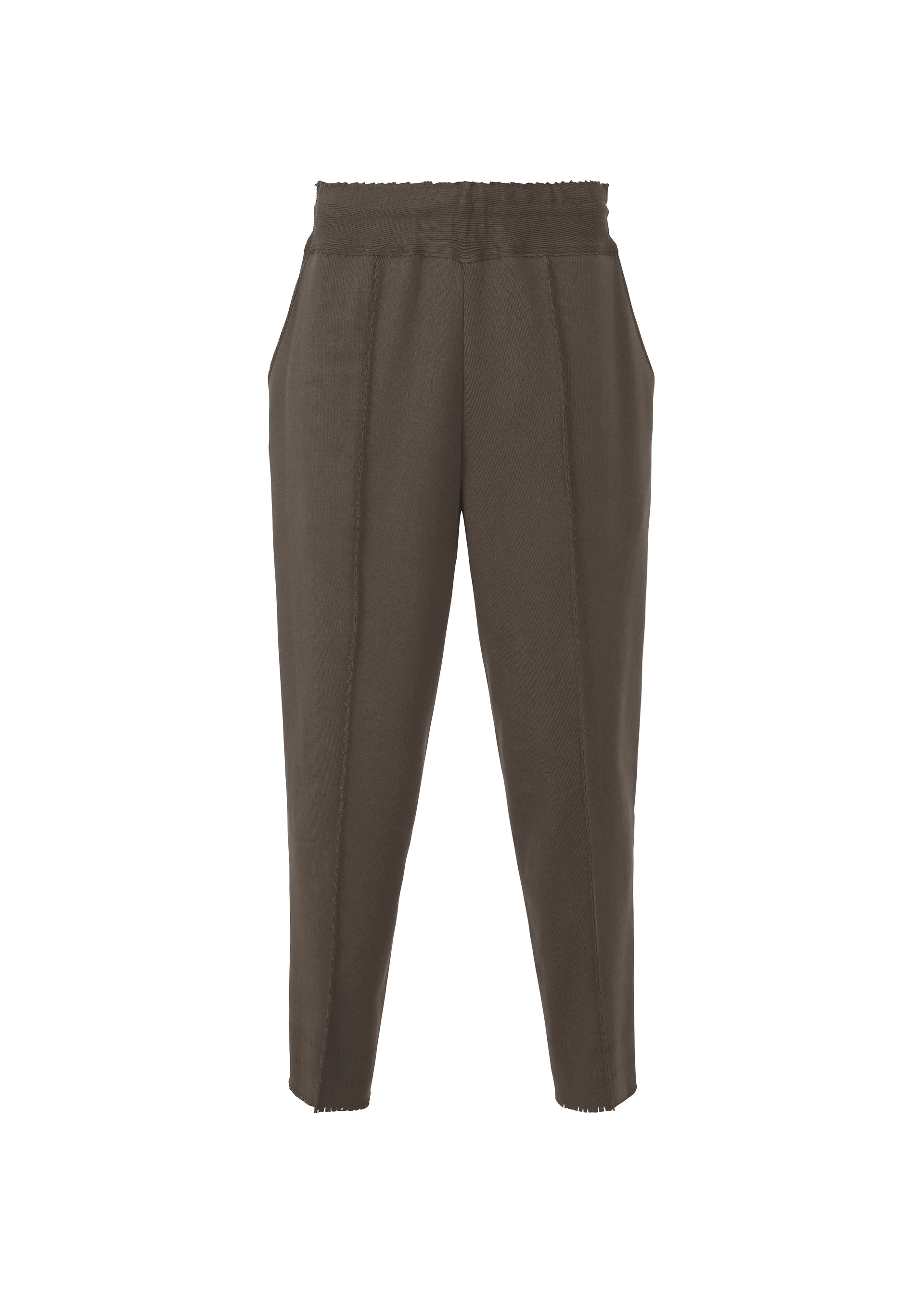 Issey Miyake Type-A 001-3 kalhoty hnědé pletené