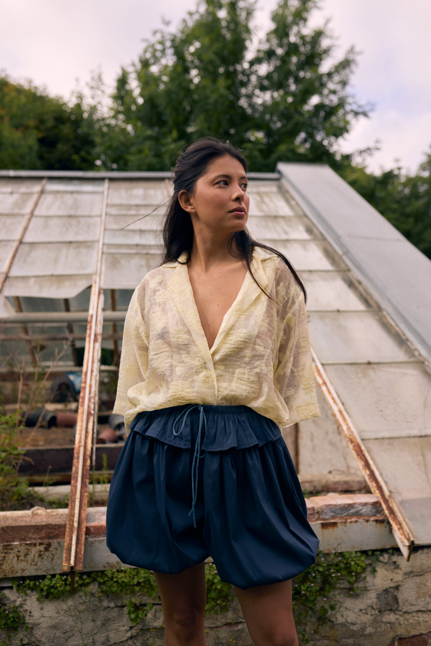 Aurelia & Zwei Frauen Butter Bloom top máslový