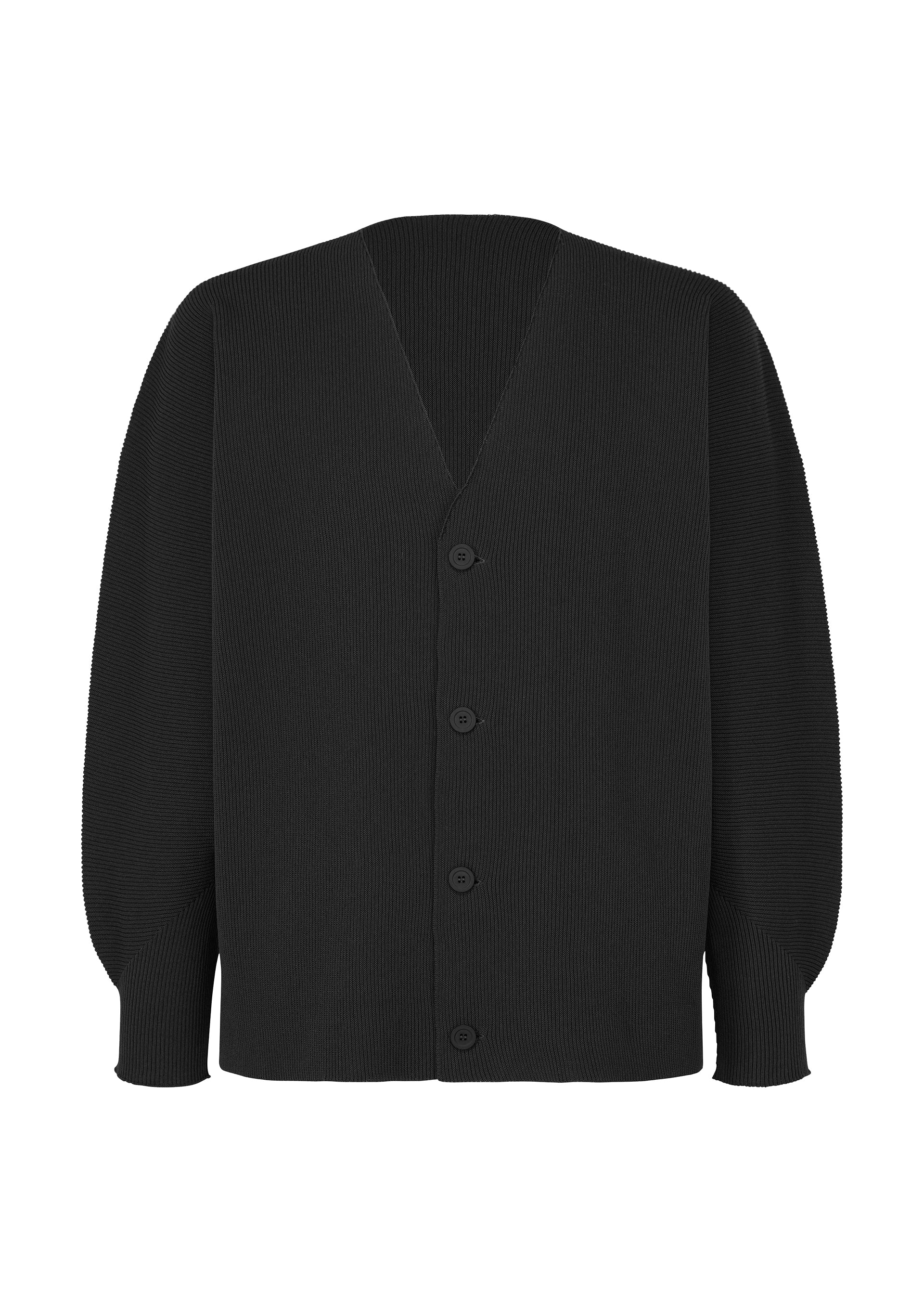 Issey Miyake Basic Knit pletený kardigan černý plisé