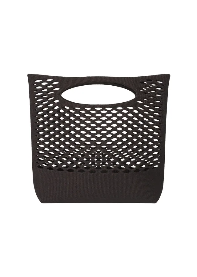 Issey Miyake Mokko Basket tote taška black×brown tuhá