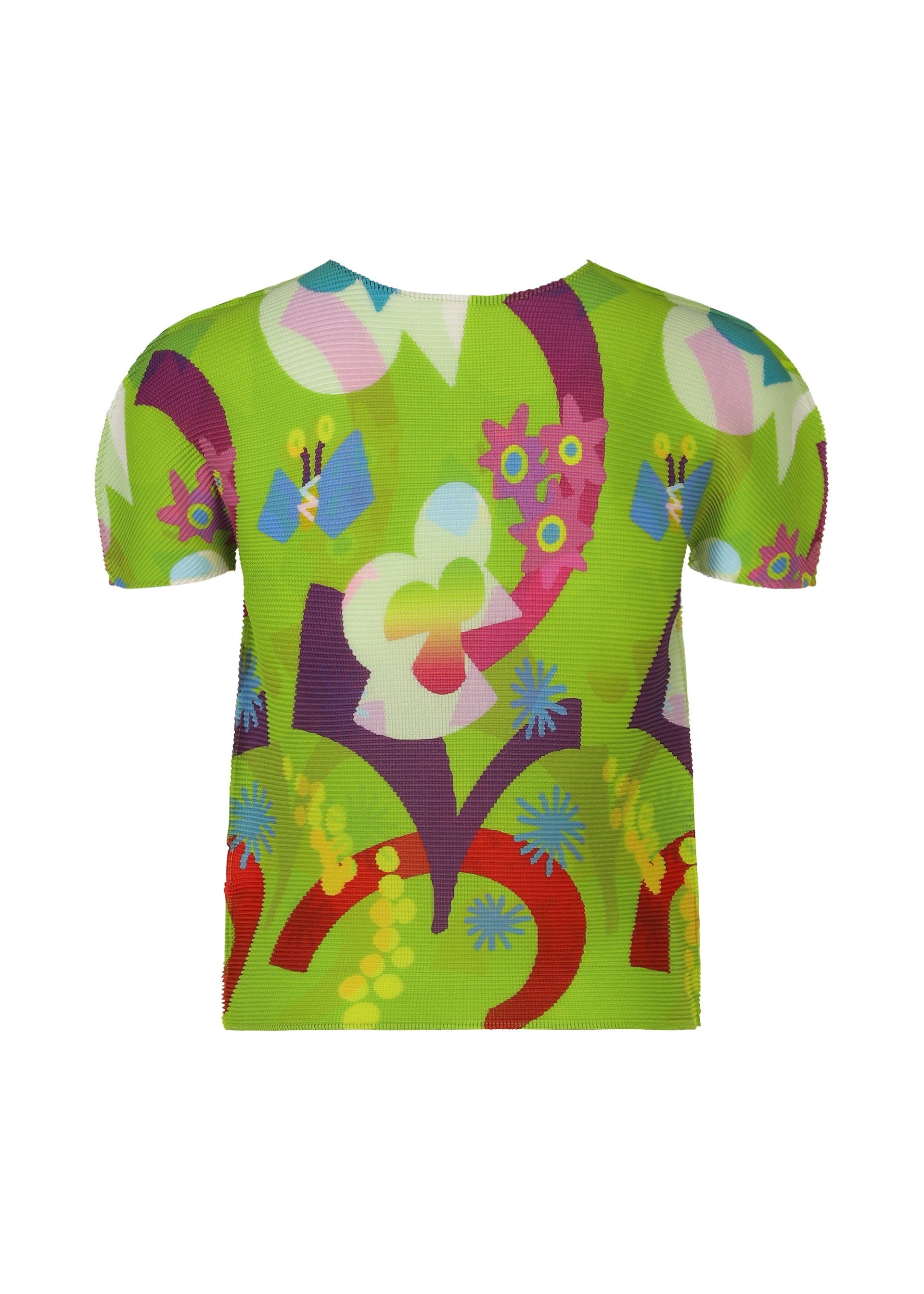 me Issey Miyake Flower Dome top růžový stretch plisé