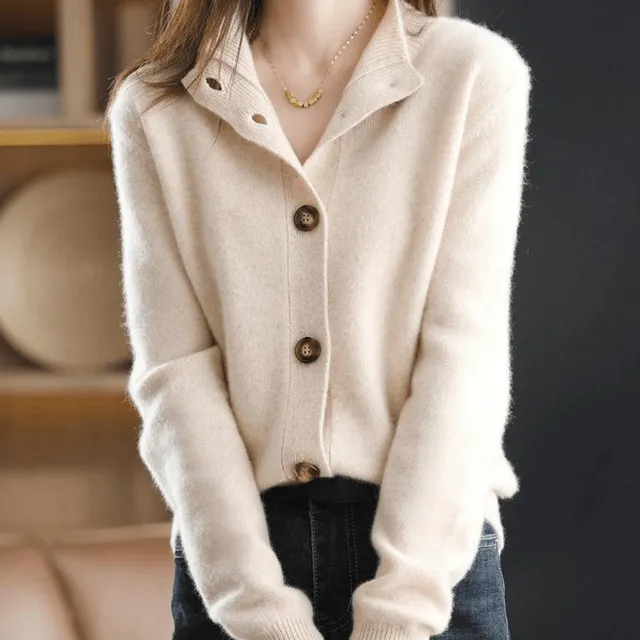 Norielle Intemporelle dámský cardigan béžový na knoflíky