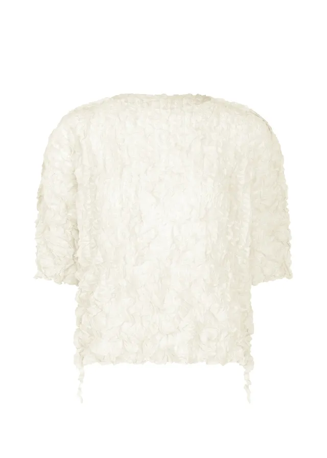 Issey Miyake Kaleidoscope Lace Meringue top bílý