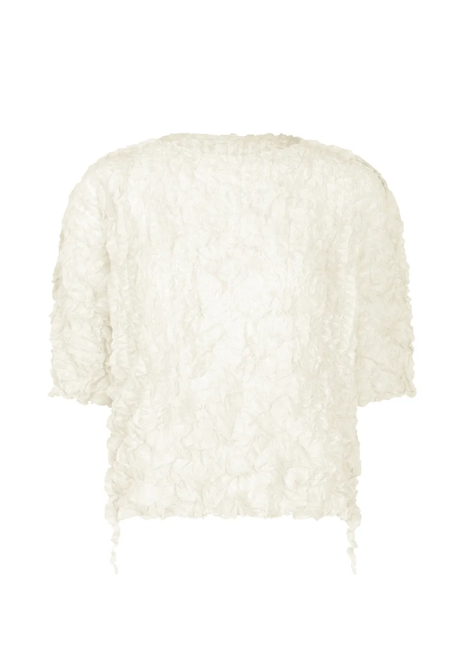 Issey Miyake Kaleidoscope Lace Meringue top bílý