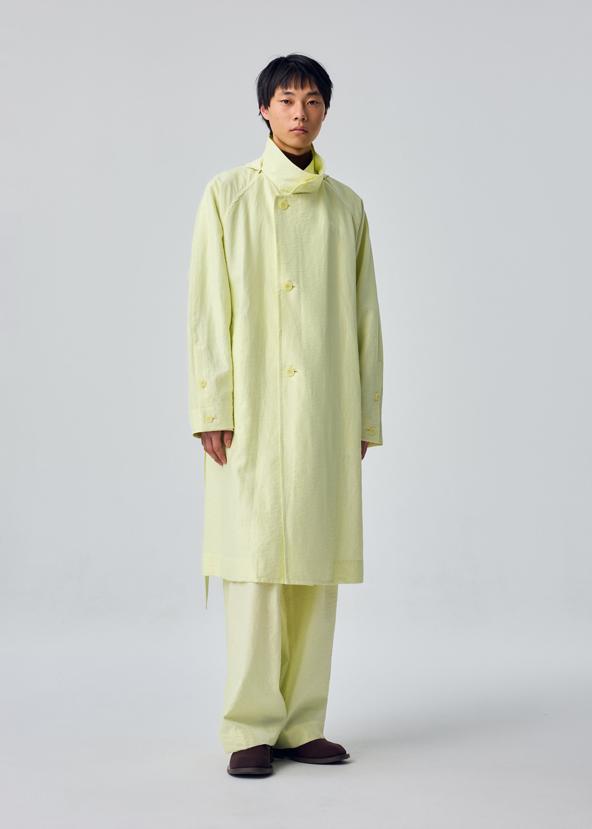 Issey Miyake Opacity kabát černý s kapucí vel. 1 průsvitný