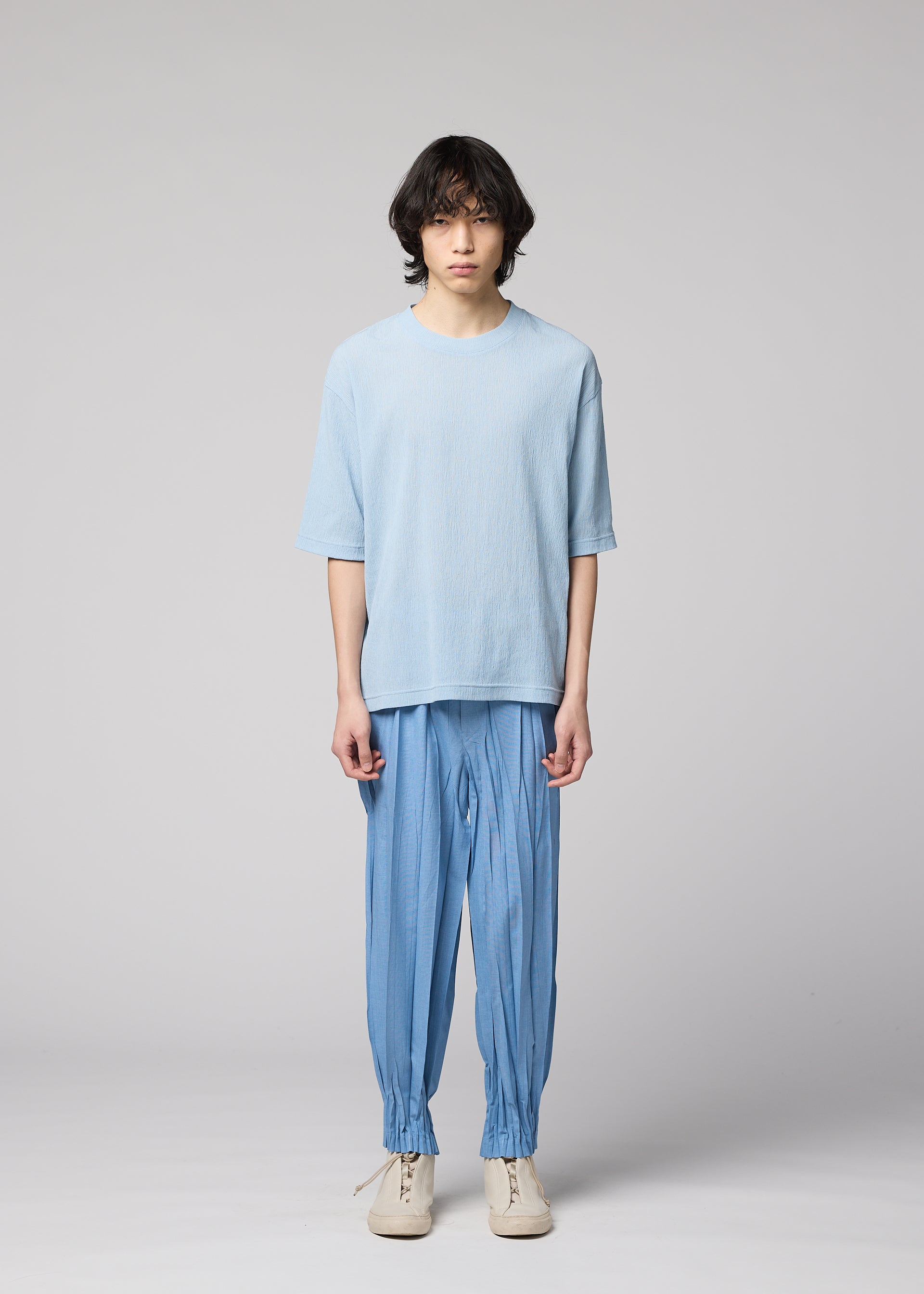 Issey Miyake IM Men Crepe Tuck Jersey tričko black