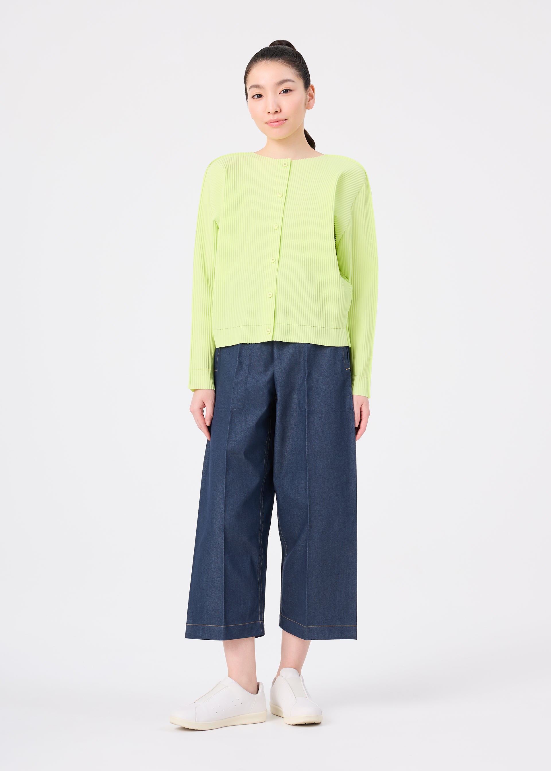 Issey Miyake Fine Knit Pleats kardigan camel