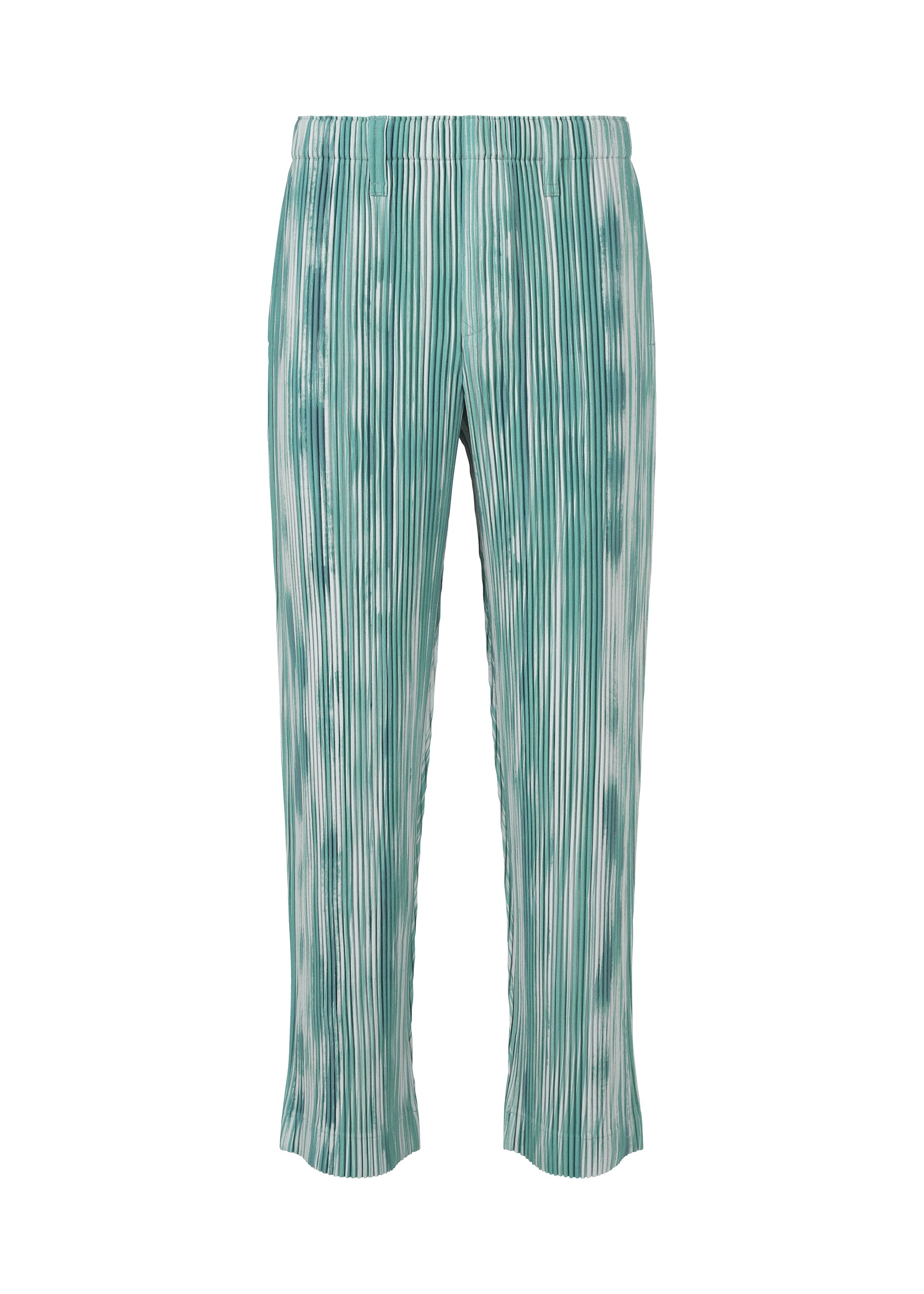 Homme Plissé Issey Miyake Brushstroke Stripe kalhoty black