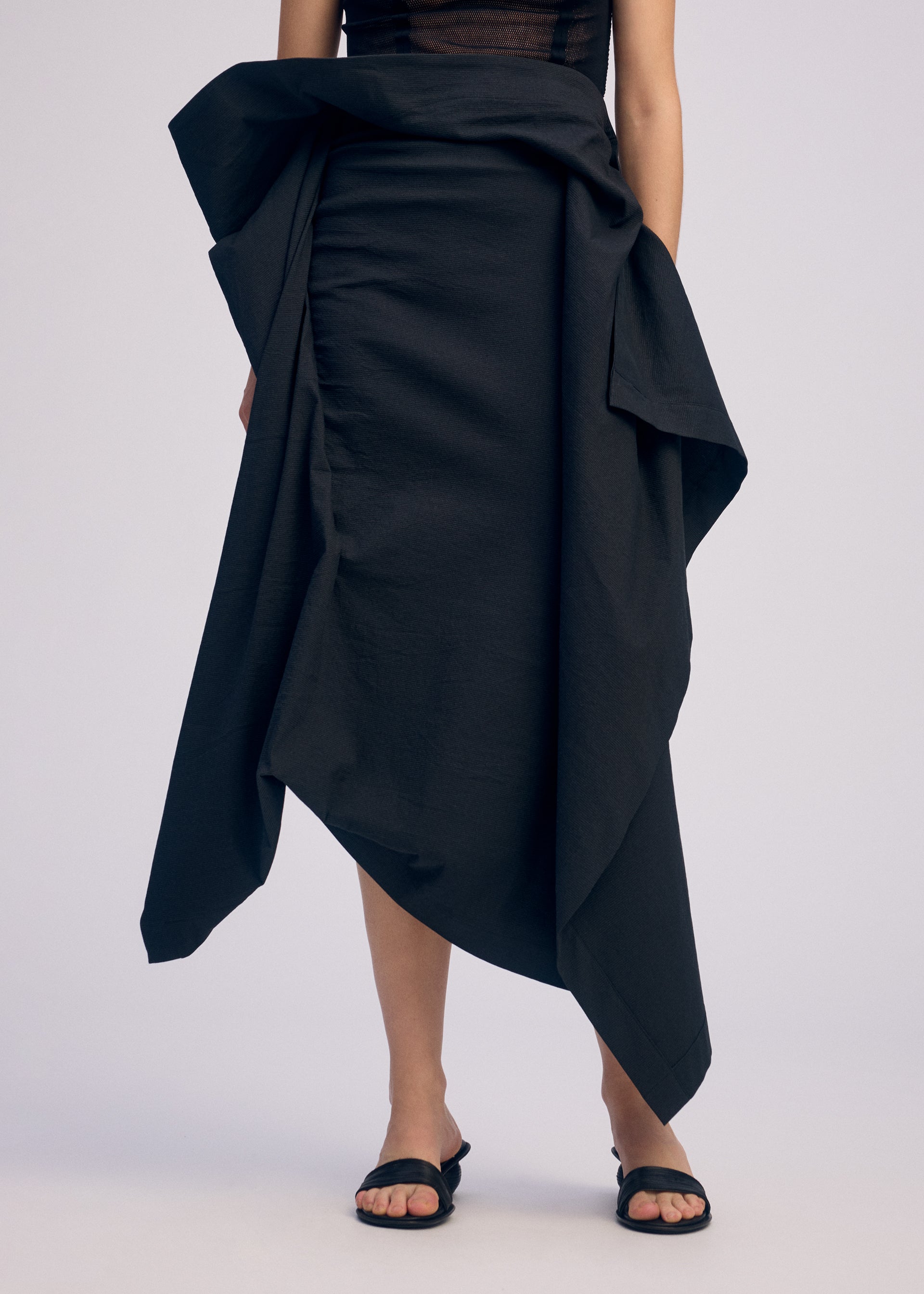 Issey Miyake Concealed IM61502 sukně bílá 2 washi