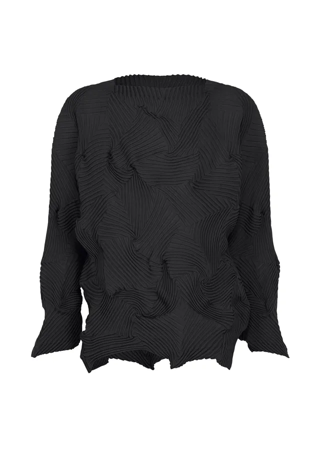 Issey Miyake TYPE-P 003-1 top černý plisovaný