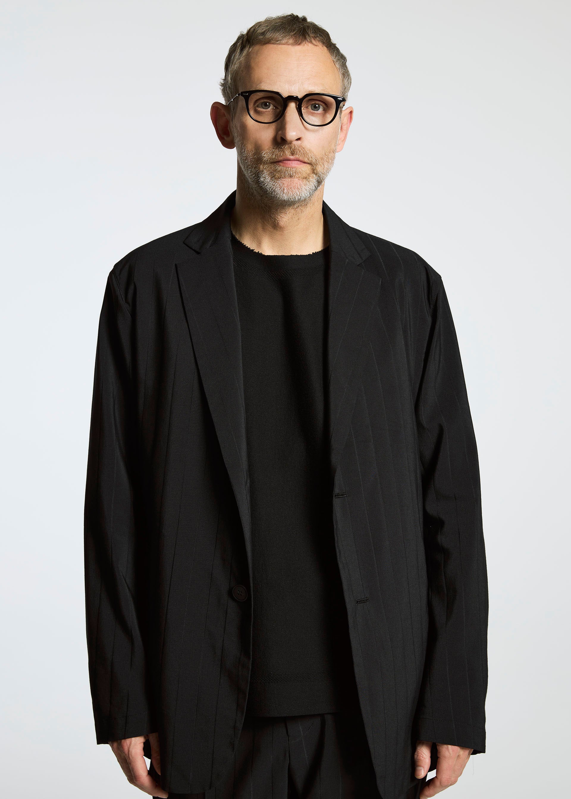 Issey Miyake Type-I 007 pánská bunda black pruhovaná