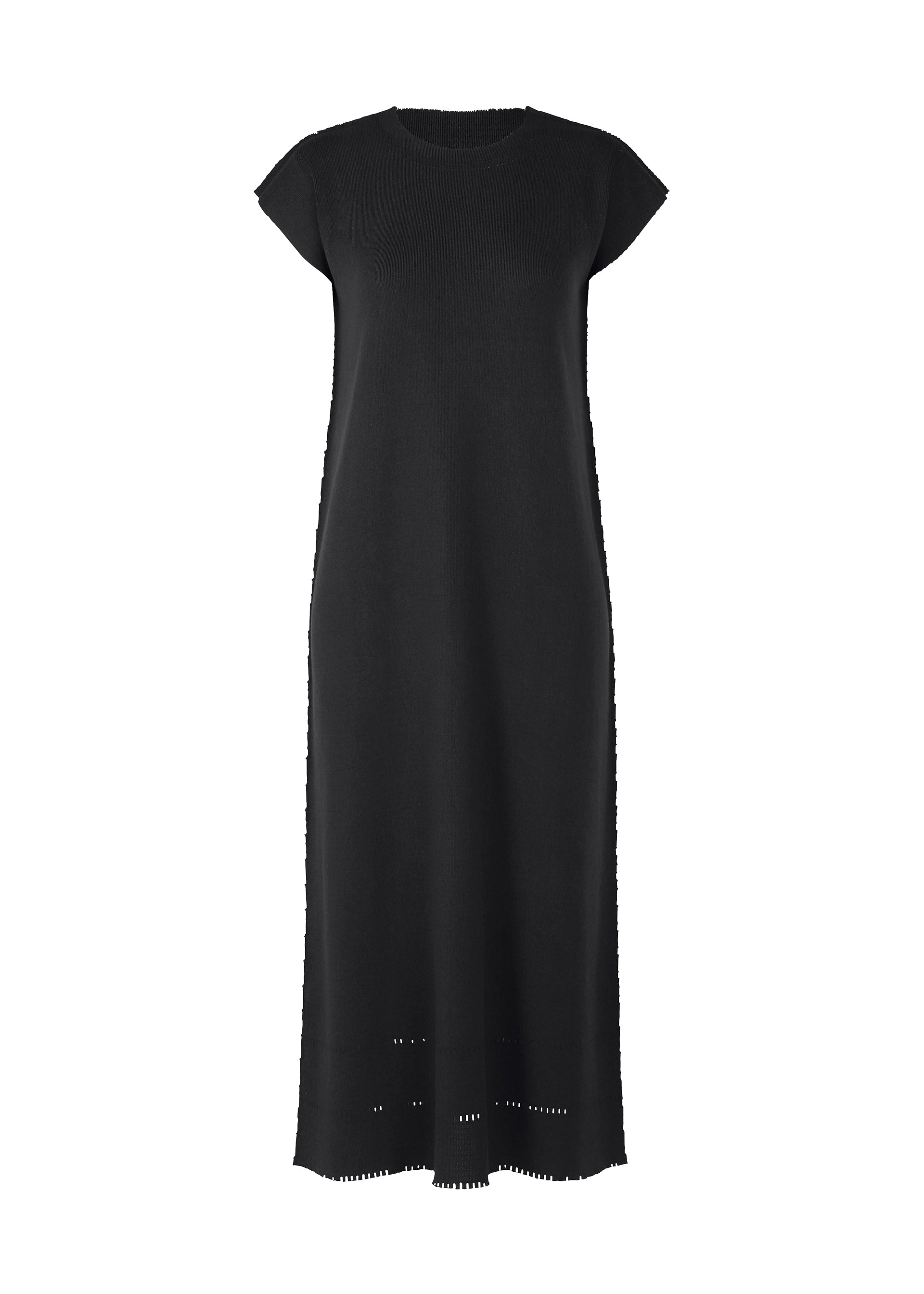 Issey Miyake Type-A Basics šaty světle šedé francouzský rukáv