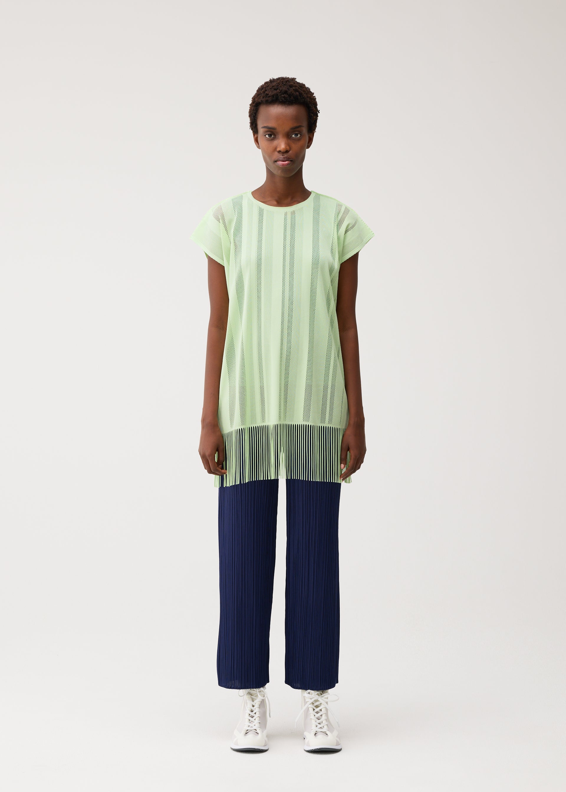 Issey Miyake A-POC Lace tunika černá se štolou