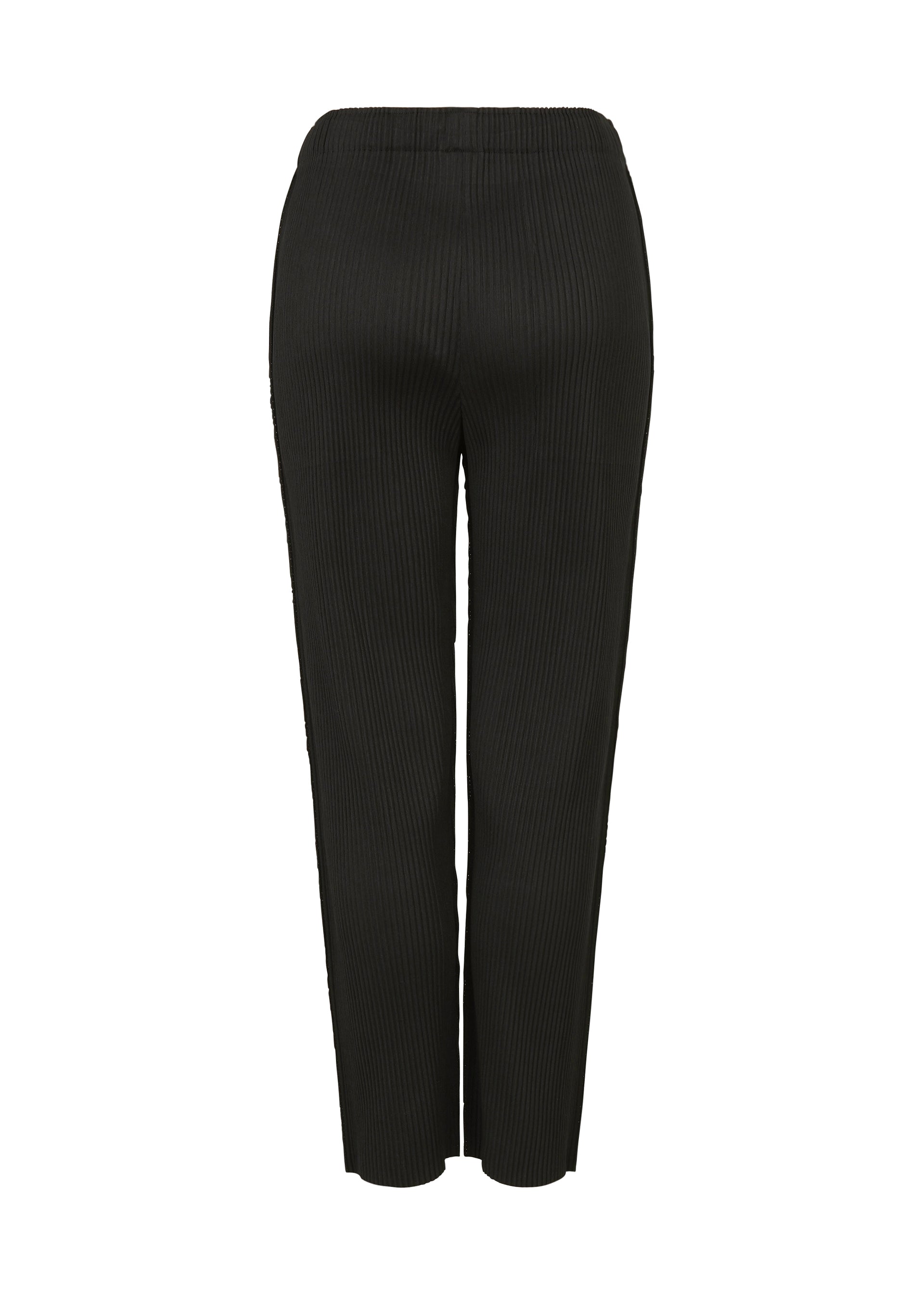Issey Miyake Mix Fine Knit Pleats kalhoty black lehké