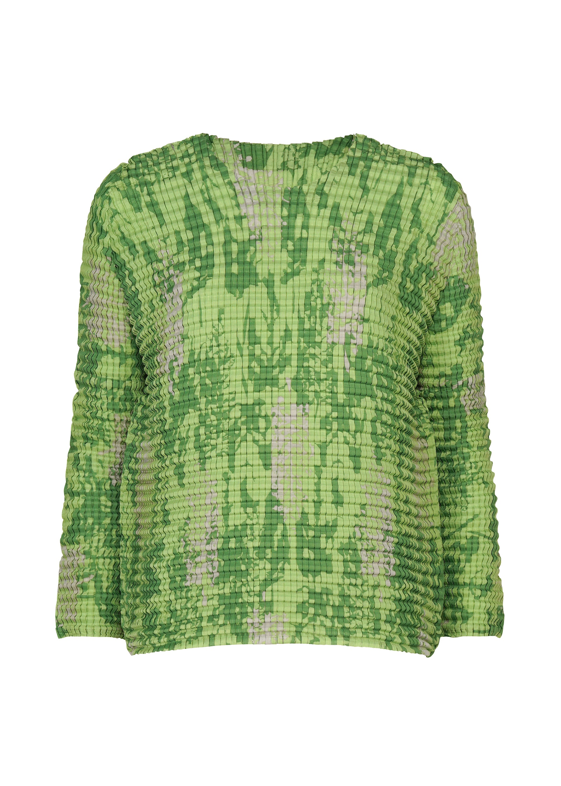 Issey Miyake Leaf Pleats Shirt top zelený