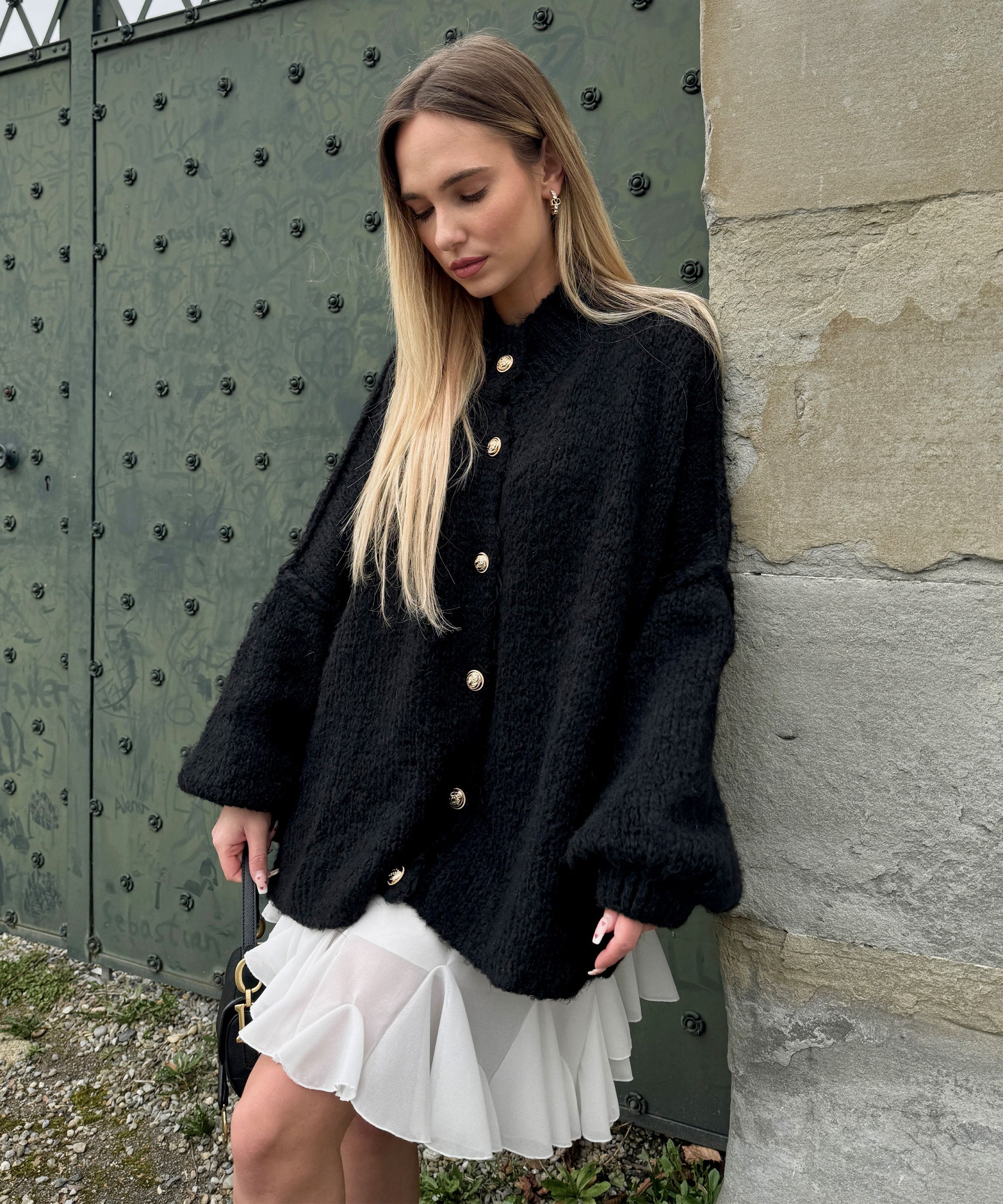 Norielle Soft dámský cardigan černá oversize