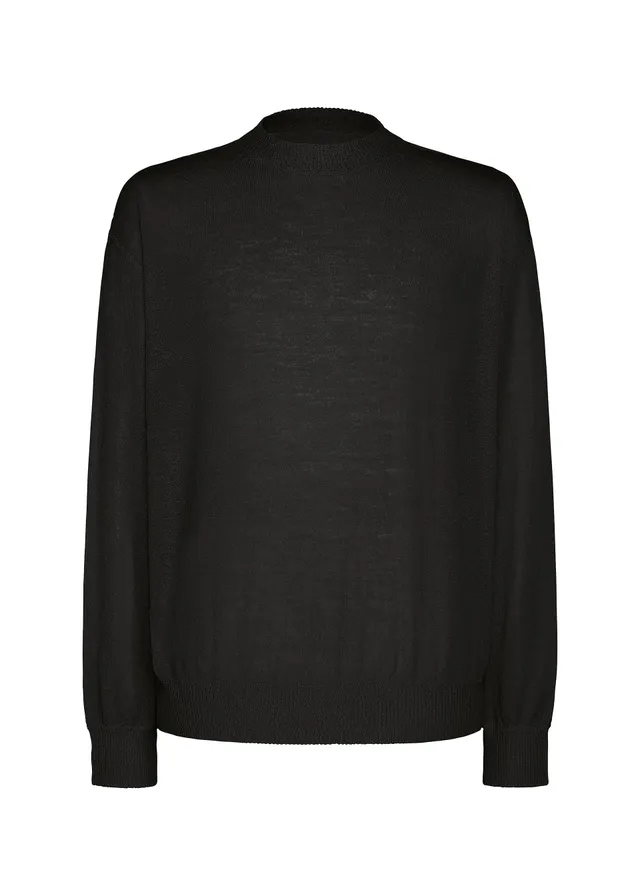 Issey Miyake Knit Unraveled svetr černá průsvitný