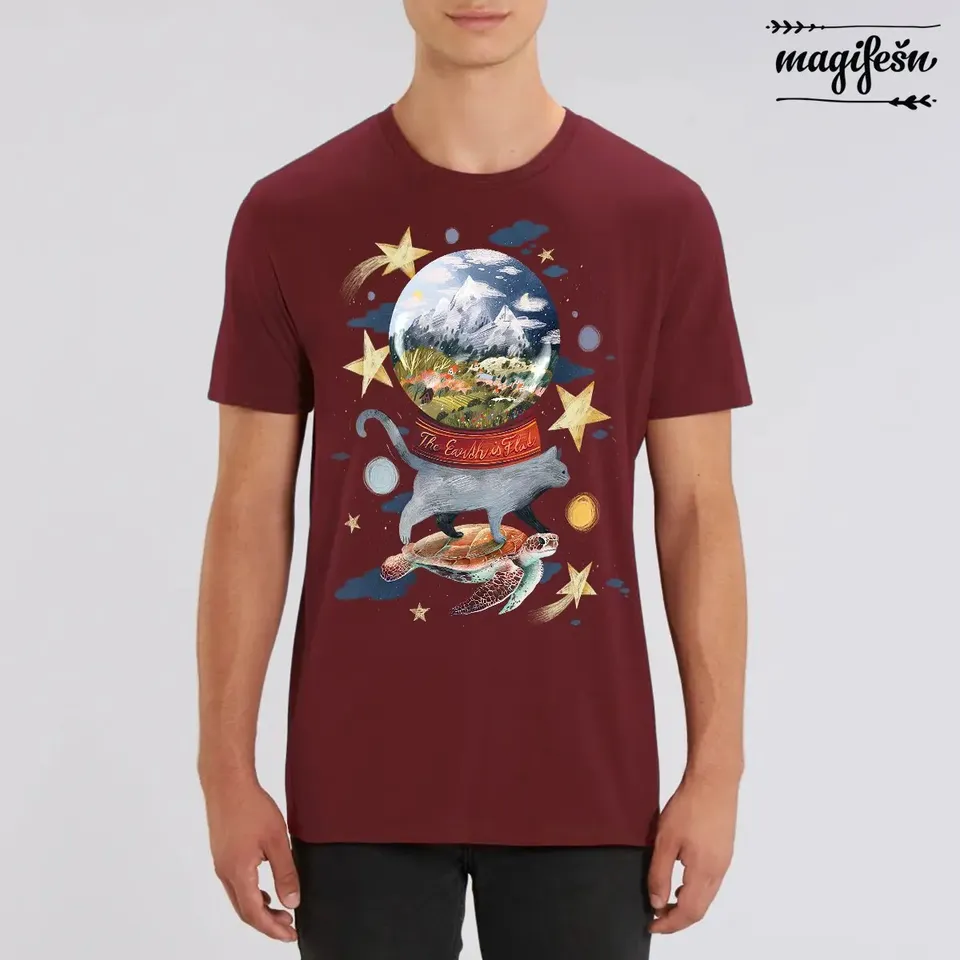 Magifešn BIO tričko XY Flat Earth biobavlna