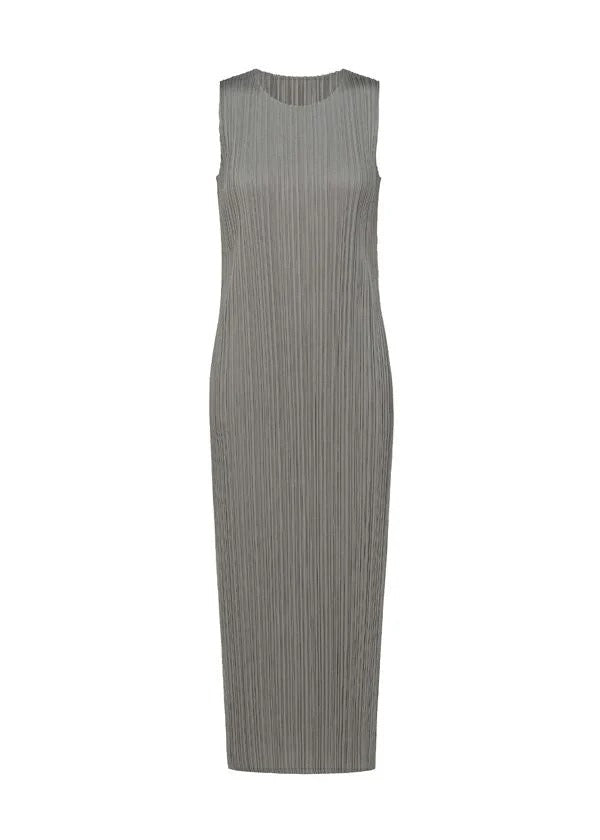 Issey Miyake Basics dlouhé šaty světle šedá